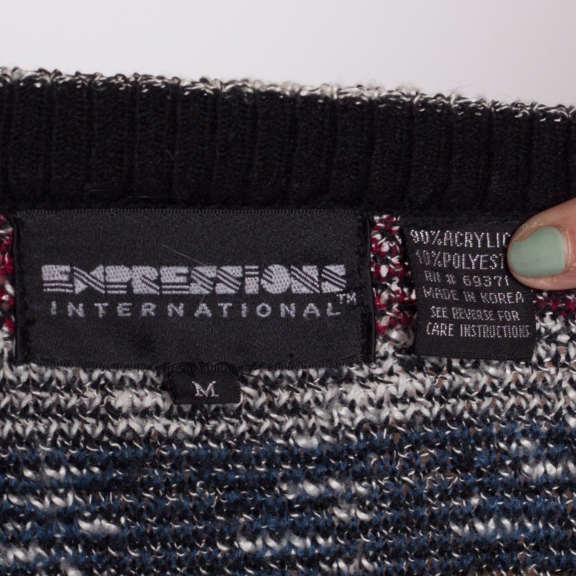 Med-Lrg 80s Slouchy Argyle Knit Cardigan Unisex | Vintage V Neck Oversize Button Up Grandpa Sweater