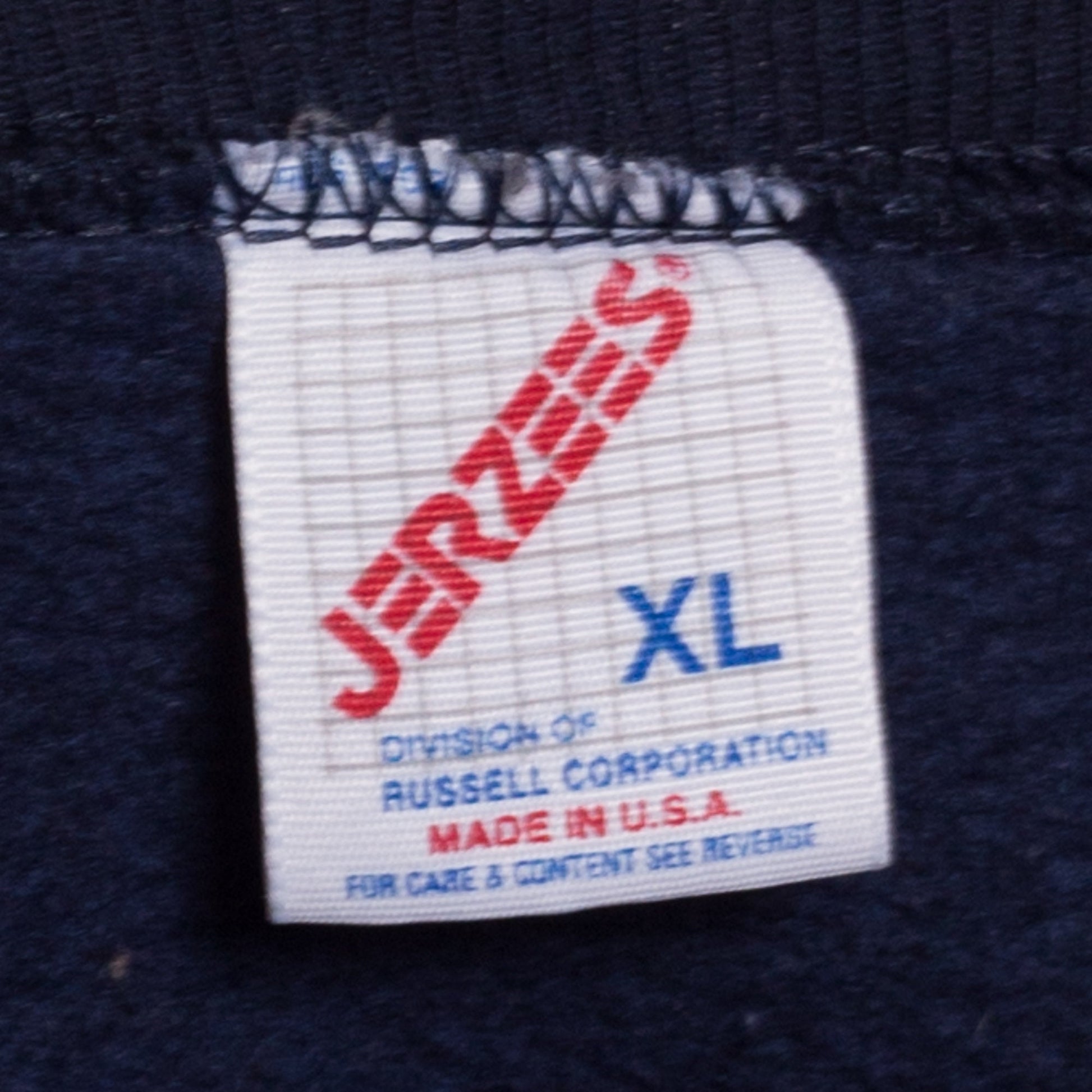 XL 90s Flower Seed Packets Graphic Sweatshirt | Vintage Navy Blue Floral Long Sleeve Crewneck