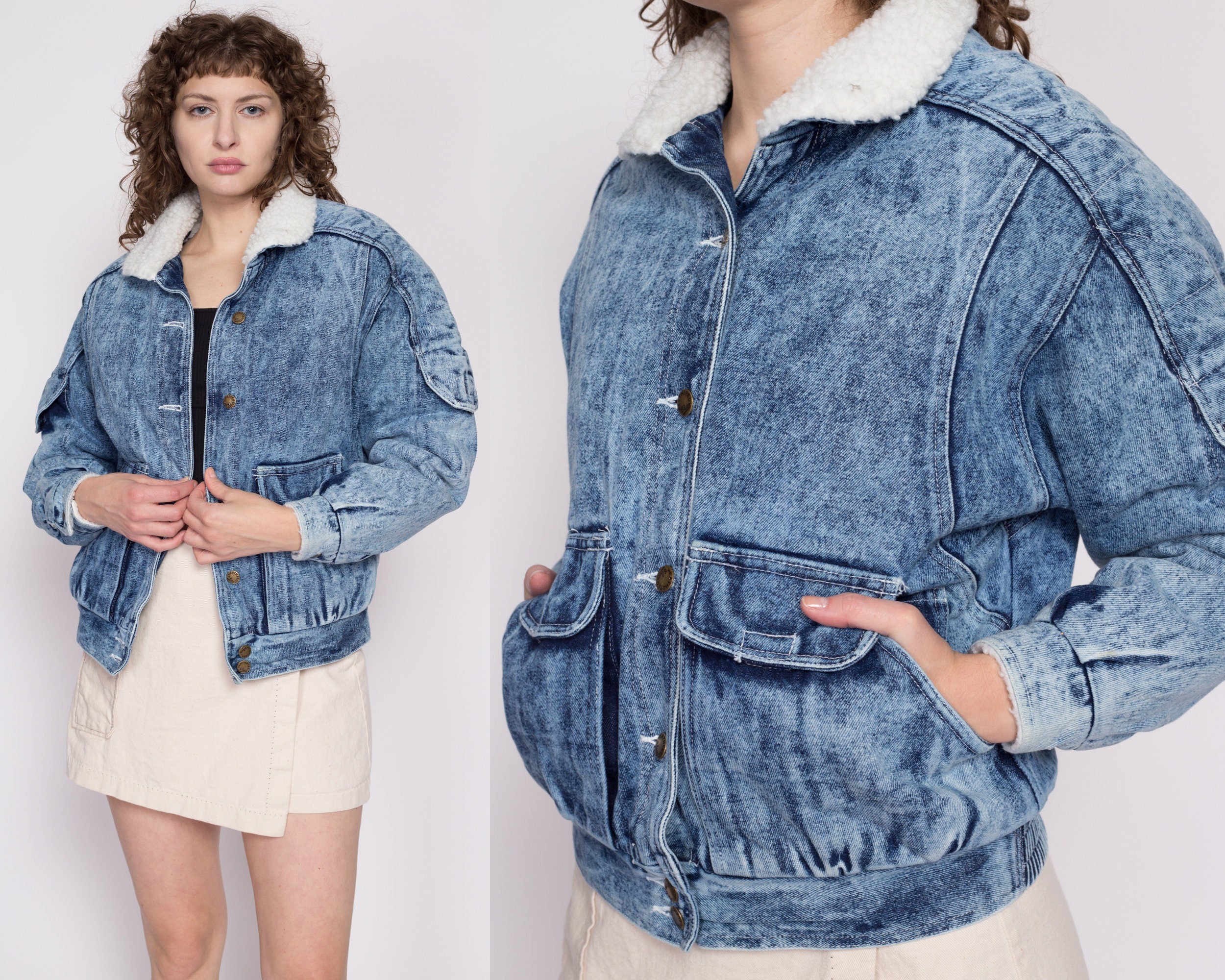 Buy Blue Washed Denim Jacket for Women | ONLY | 129457801