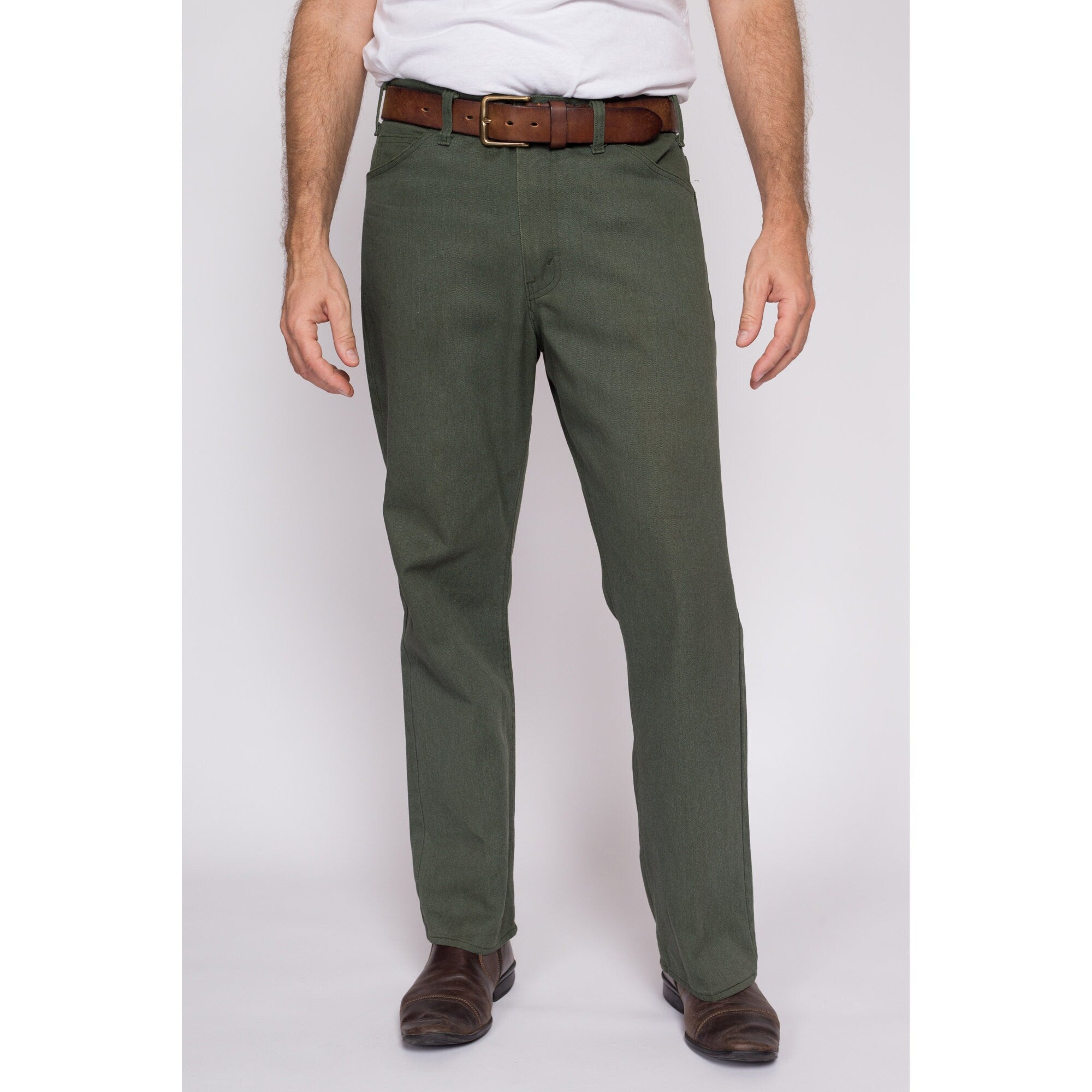Buy Green Mid Rise Slim Linen Pants for Men Online at SELECTED HOMME  |141728302