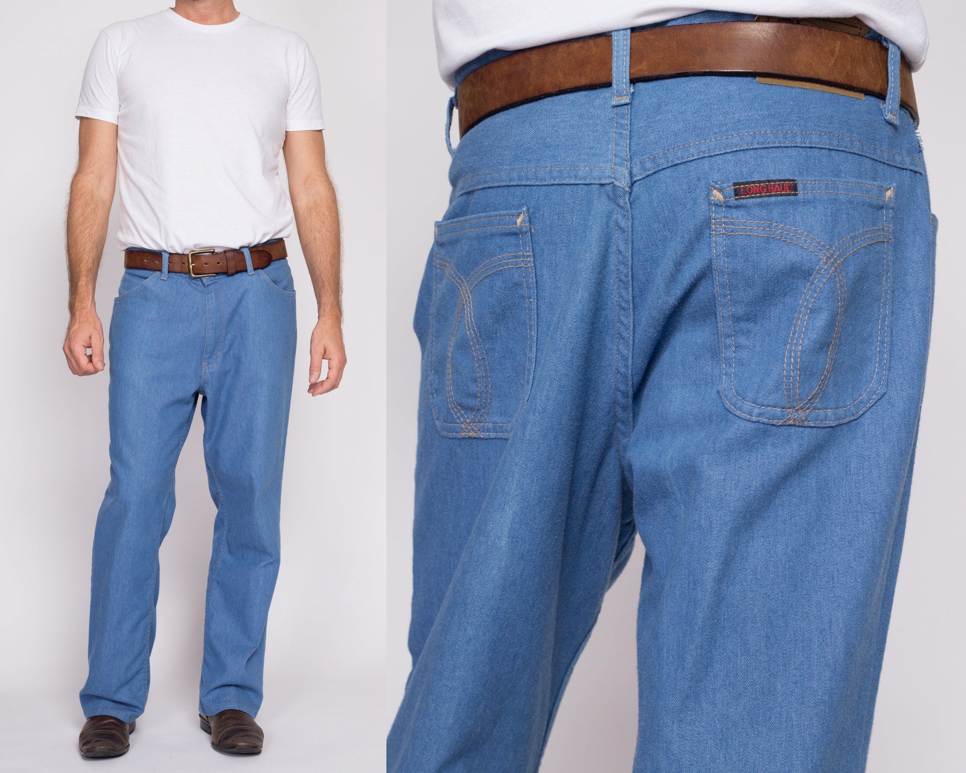 36x32 80s Blue Denim Pants | Vintage High Waisted Jeans Trousers