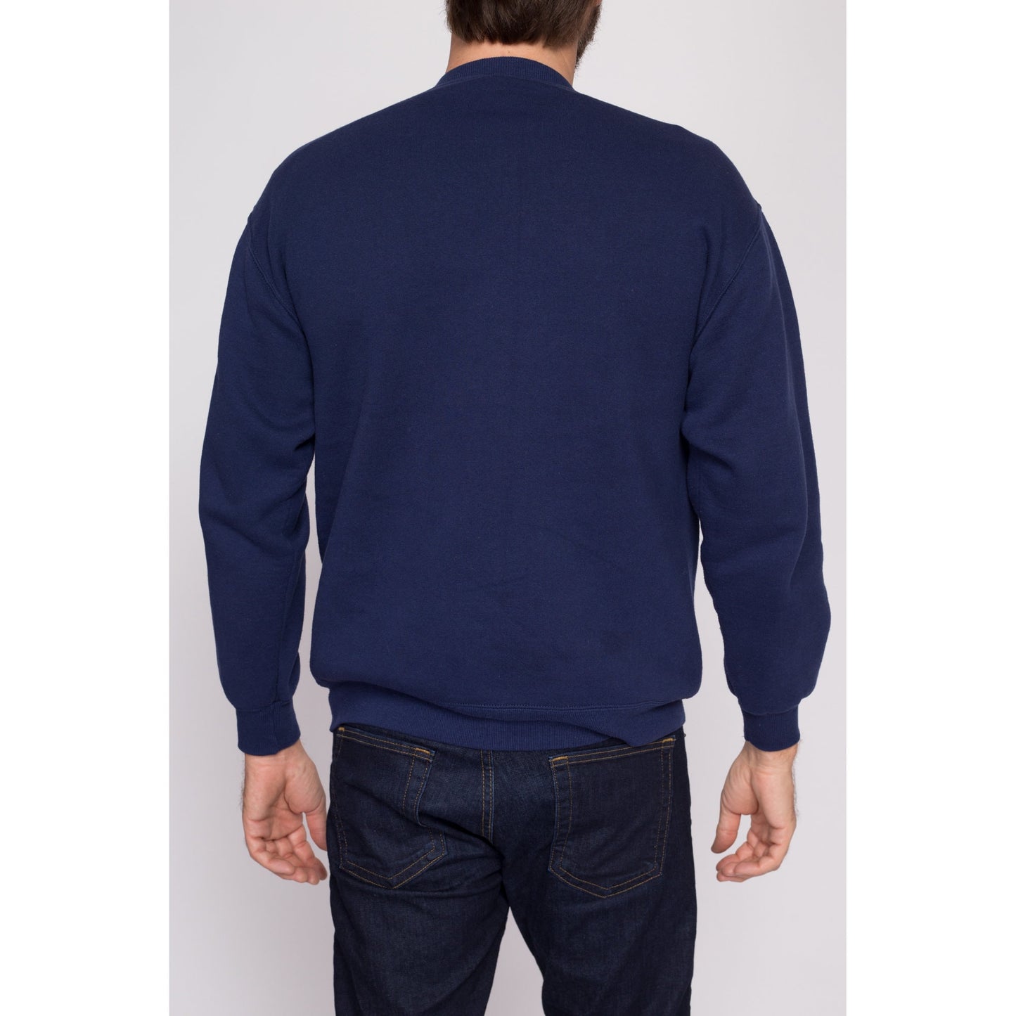 Medium 90s Salem Fire Department Sweatshirt | Vintage New Hampshire Navy Blue Long Sleeve Graphic Crewneck