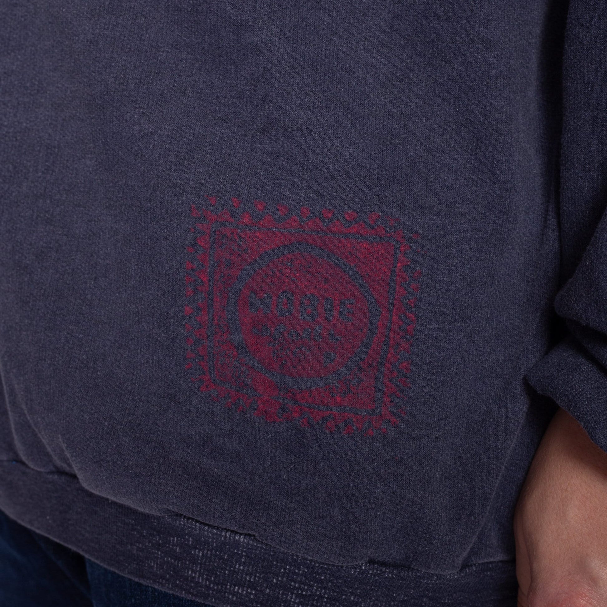 2X 80s Hobie Long Sleeve Surfer Shirt | Vintage Navy Blue Skater Graphic Sweatshirt