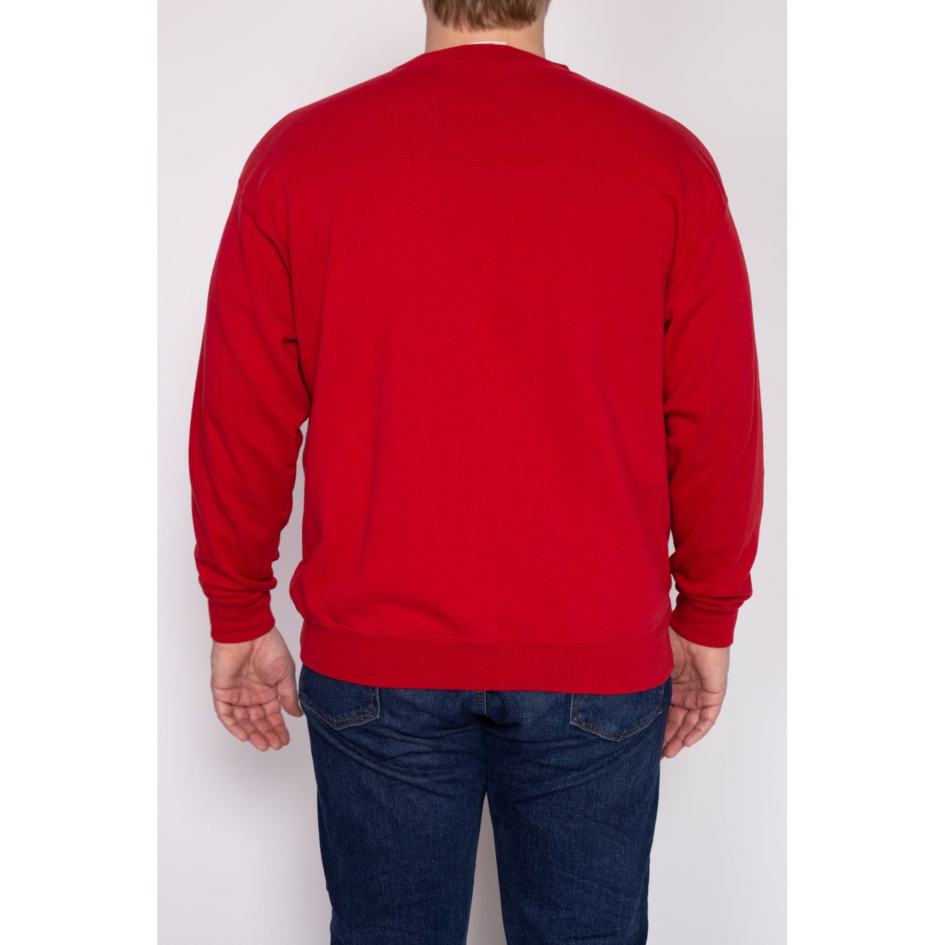 XL 90s Tampa Bay Buccaneers Sweatshirt | Vintage NFL Football Lee Red Graphic Crewneck Pullover