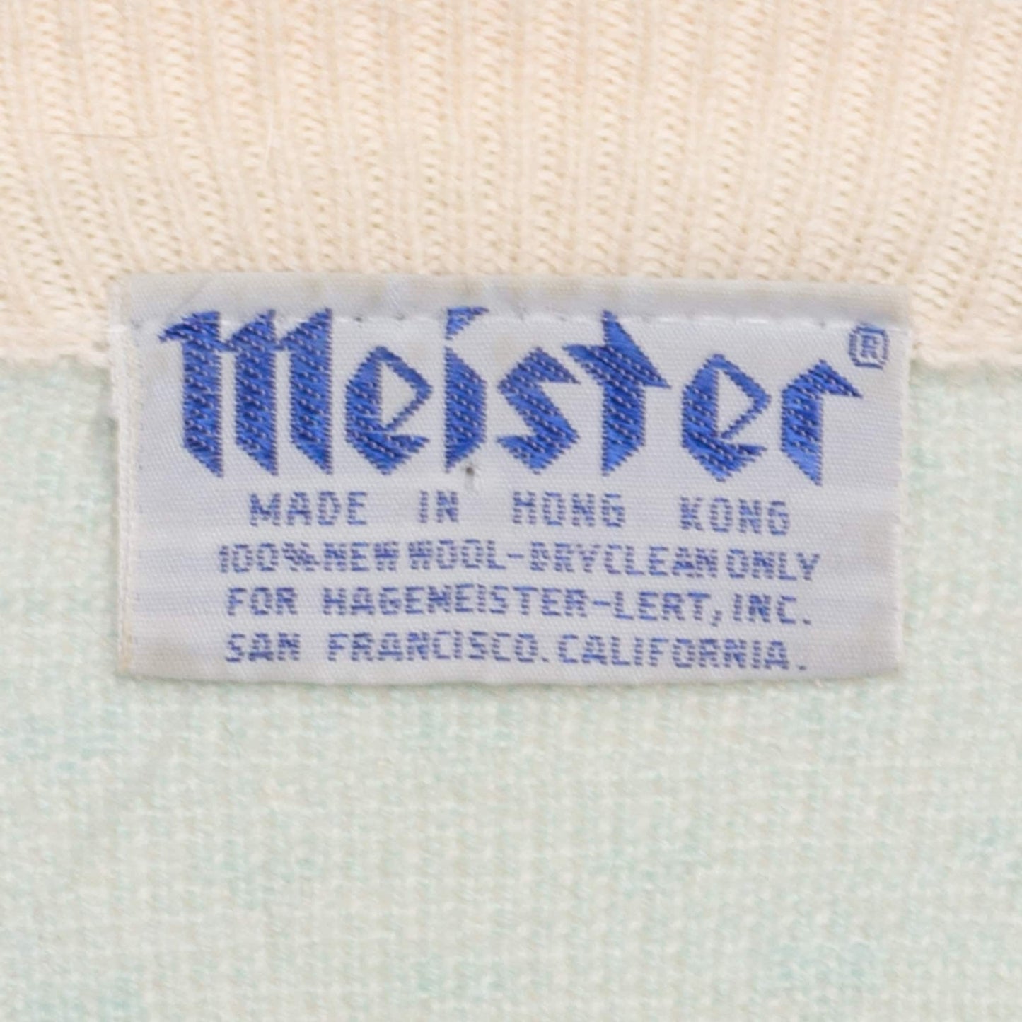 Sm-Med 70s Meister Cropped Ski Sweater | Vintage Blue White Wool Knit Pullover Jumper