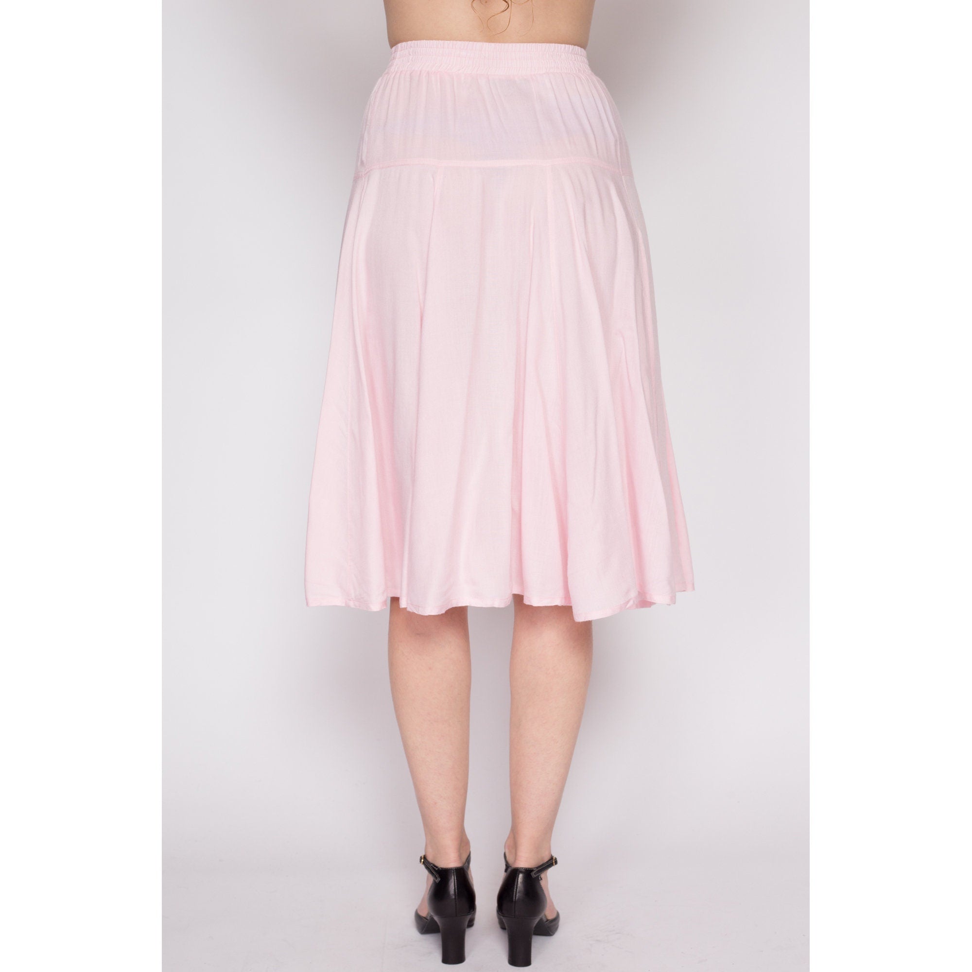 Plus Size High Waist Pleated Mini Skirt - Pink