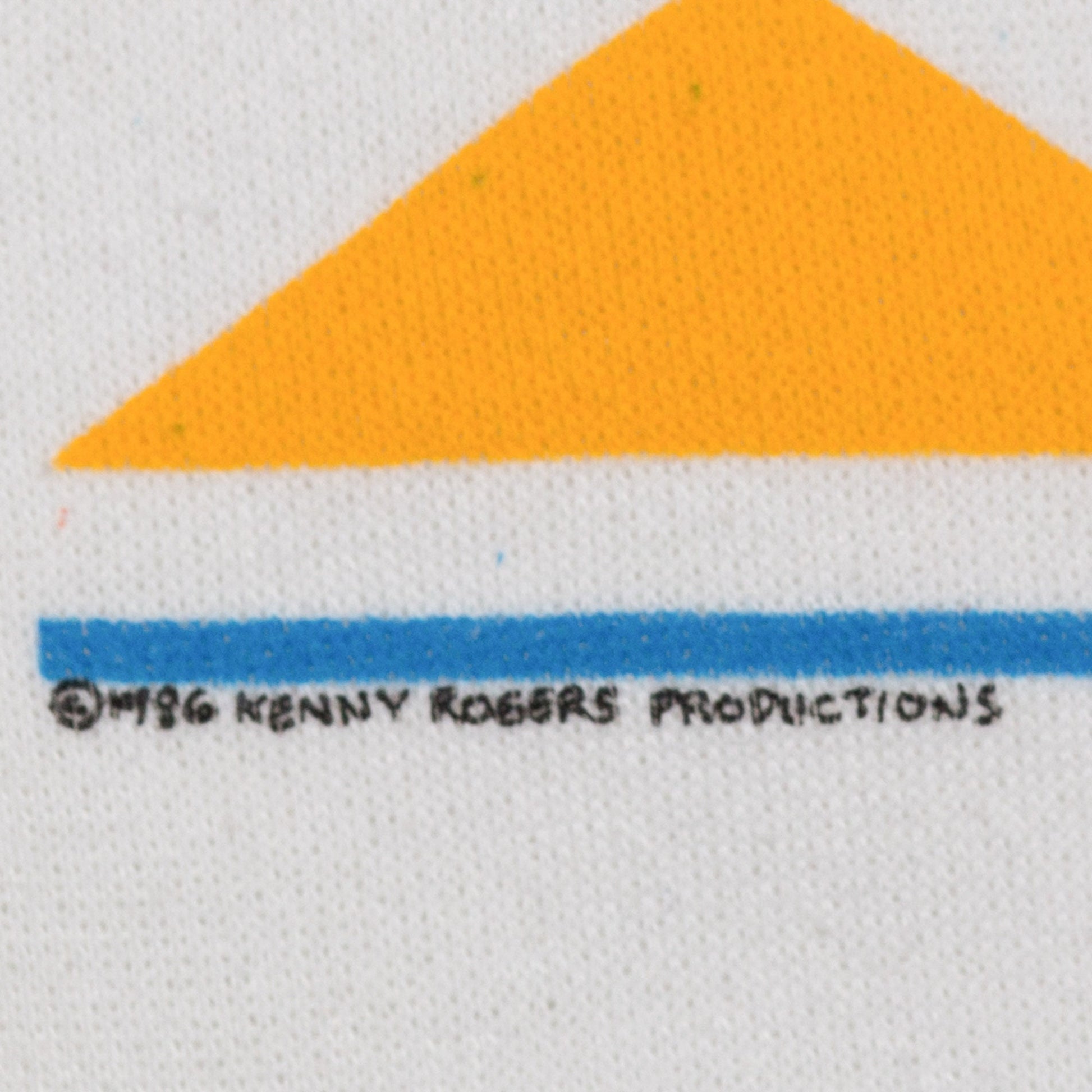 Large 80s Kenny Rogers Sweatshirt | Vintage White Raglan Sleeve Graphic Country Music Crew Neck