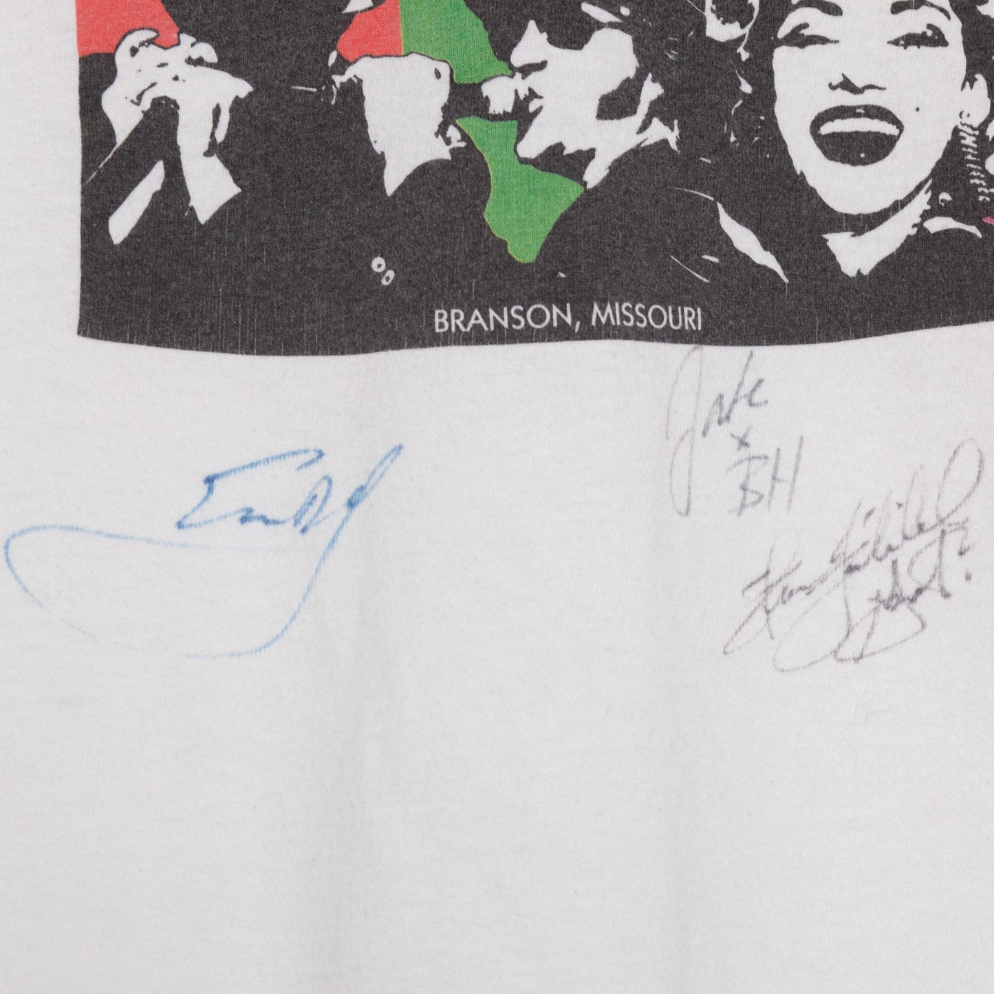 Medium 90s Legends In Concert Tribute Show Autographed T Shirt | Vintage Branson Missouri Graphic Music Tee