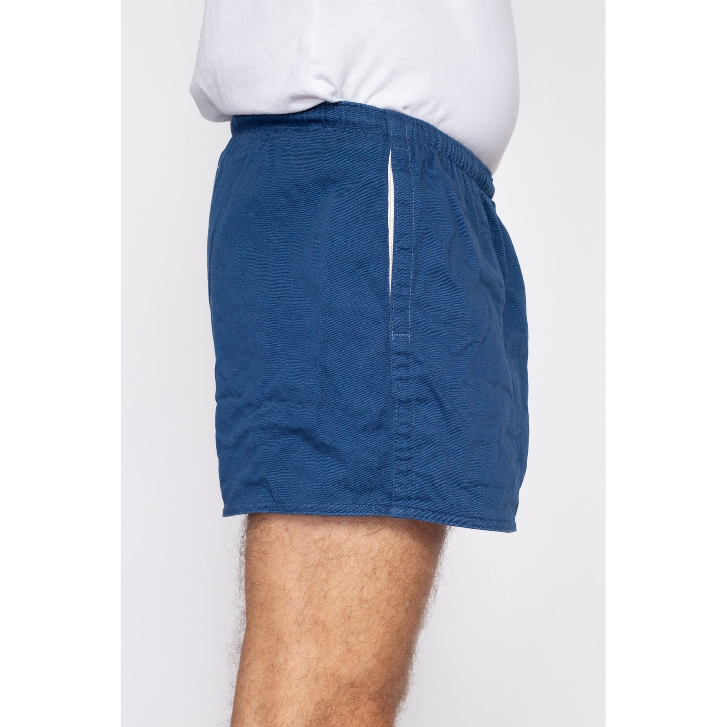28"-36" Waist 80s Canterbury New Zealand Rugby Shorts | Vintage Blue Cotton Athletic Shorts