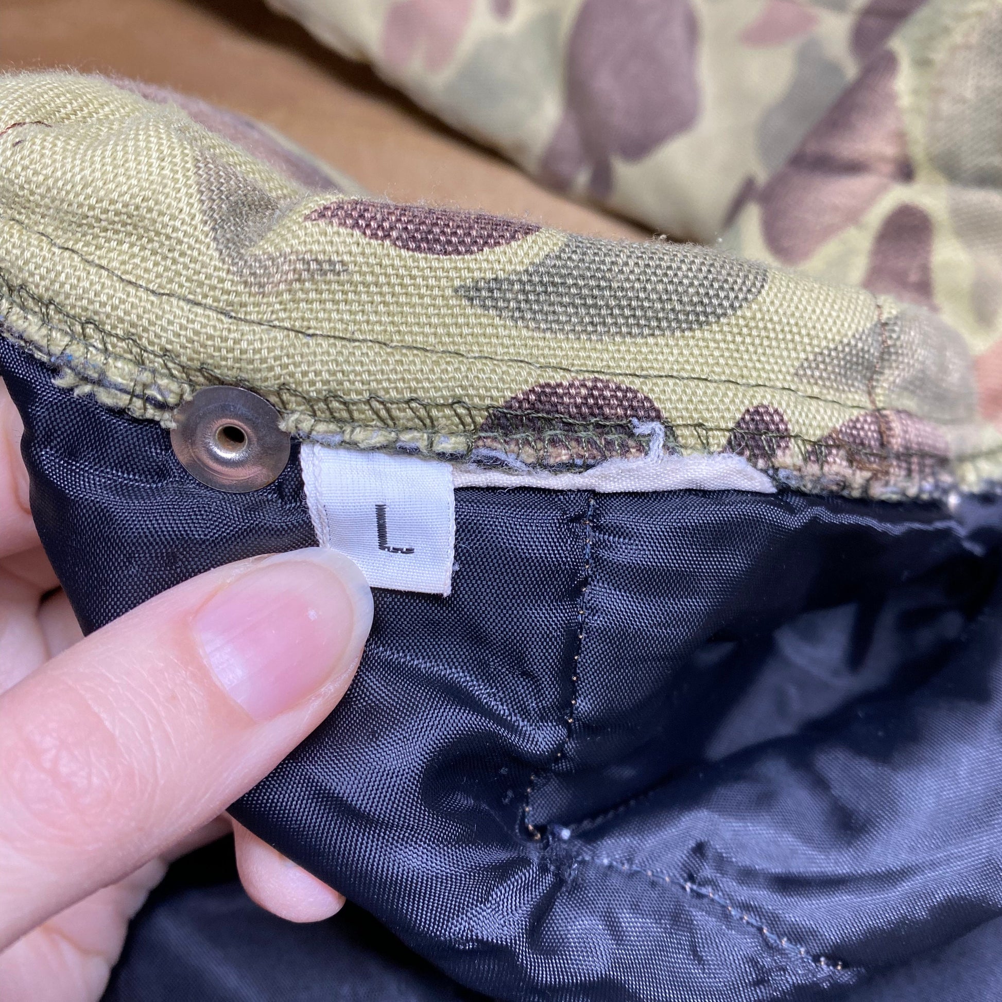 Large 80s Duck Hunt Camo Quilted Coveralls | Vintage Camouflage Outdoor Gear Hunting Jumpsuit