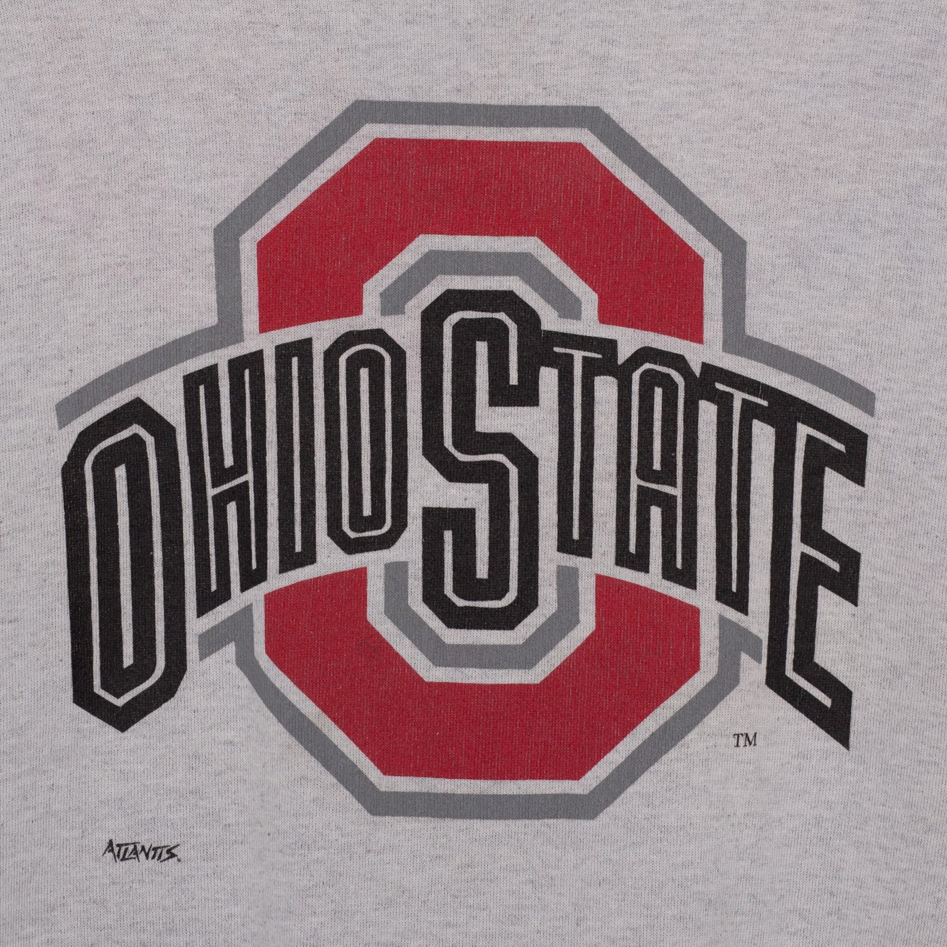XL 90s Ohio State University Crewneck Sweatshirt | Vintage Heather Grey Collegiate Graphic Pullover