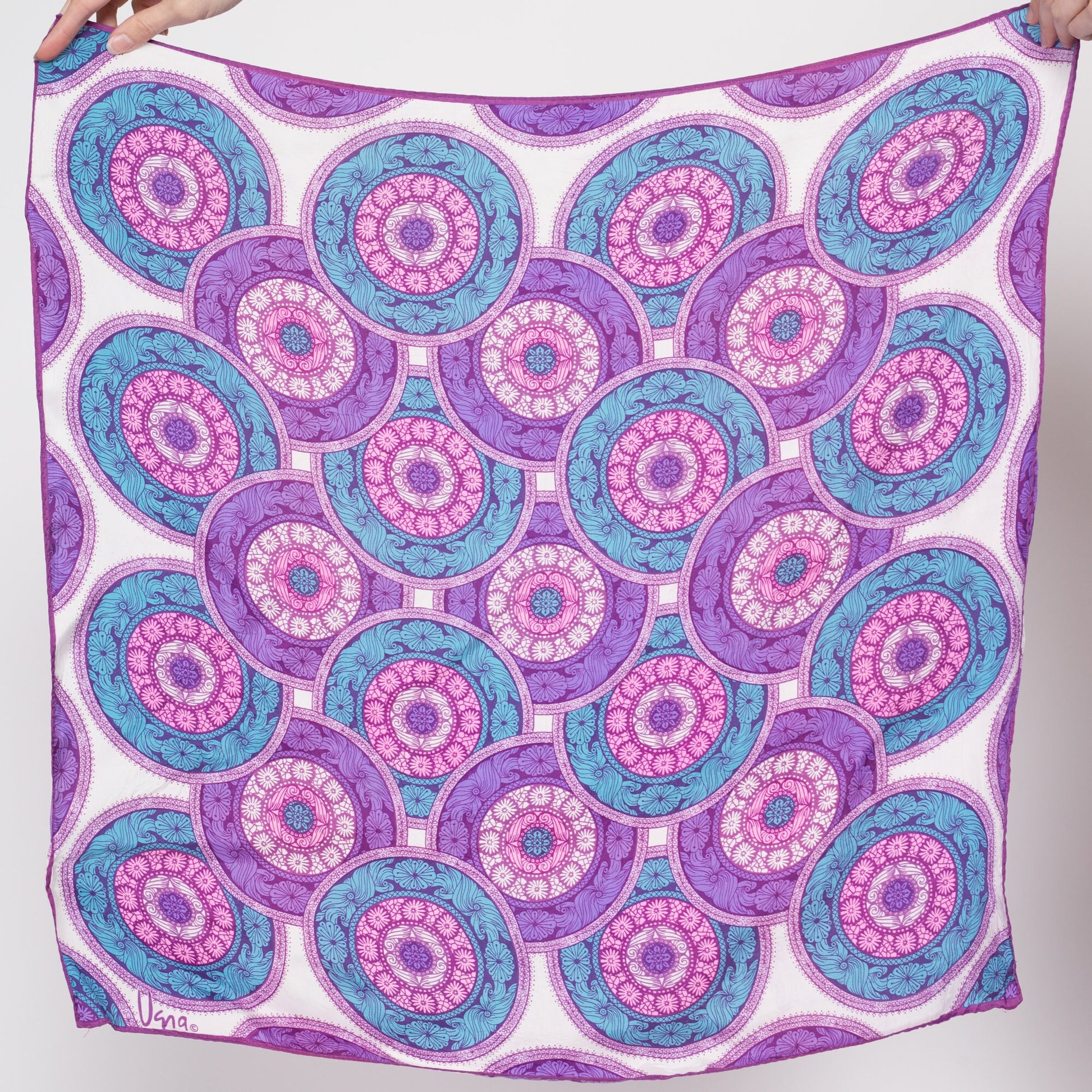 70s Vera Neumann Floral Square Scarf