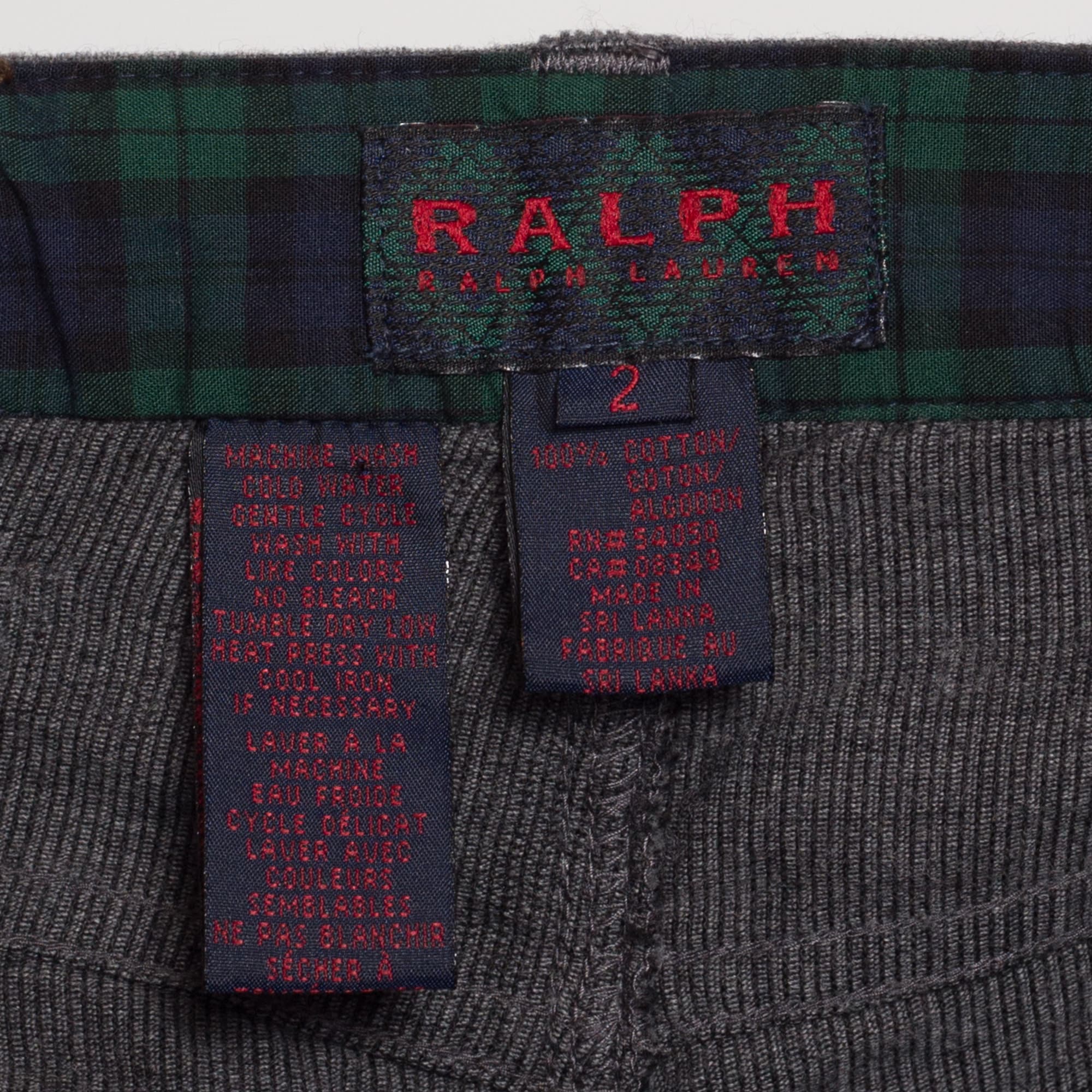 Small 90s Ralph Lauren Grey Corduroy Pants NWT