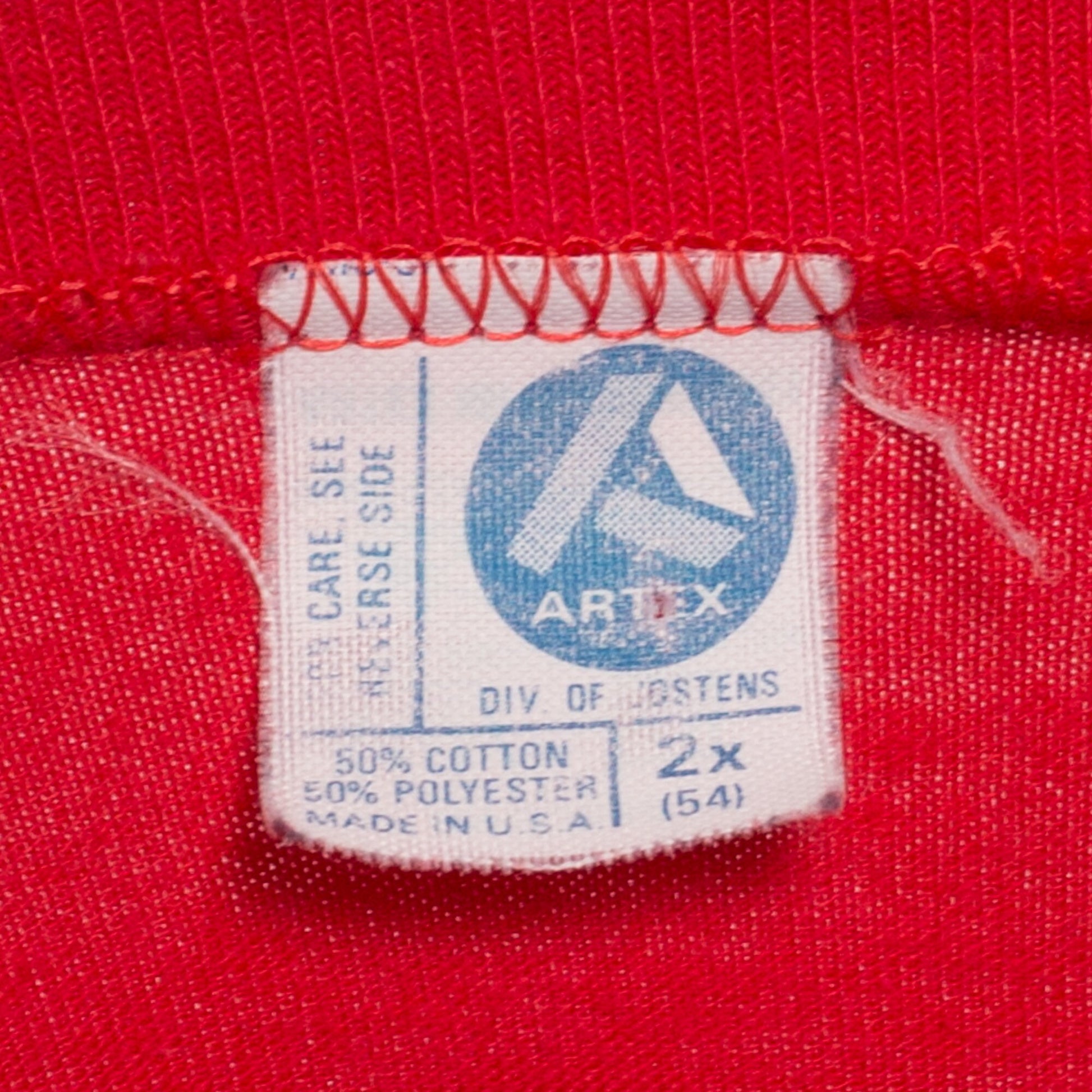 One Size 80s Snoopy Atlantic Community College Red T Shirt | Vintage Peanuts Cartoon Graphic Oversize Tee