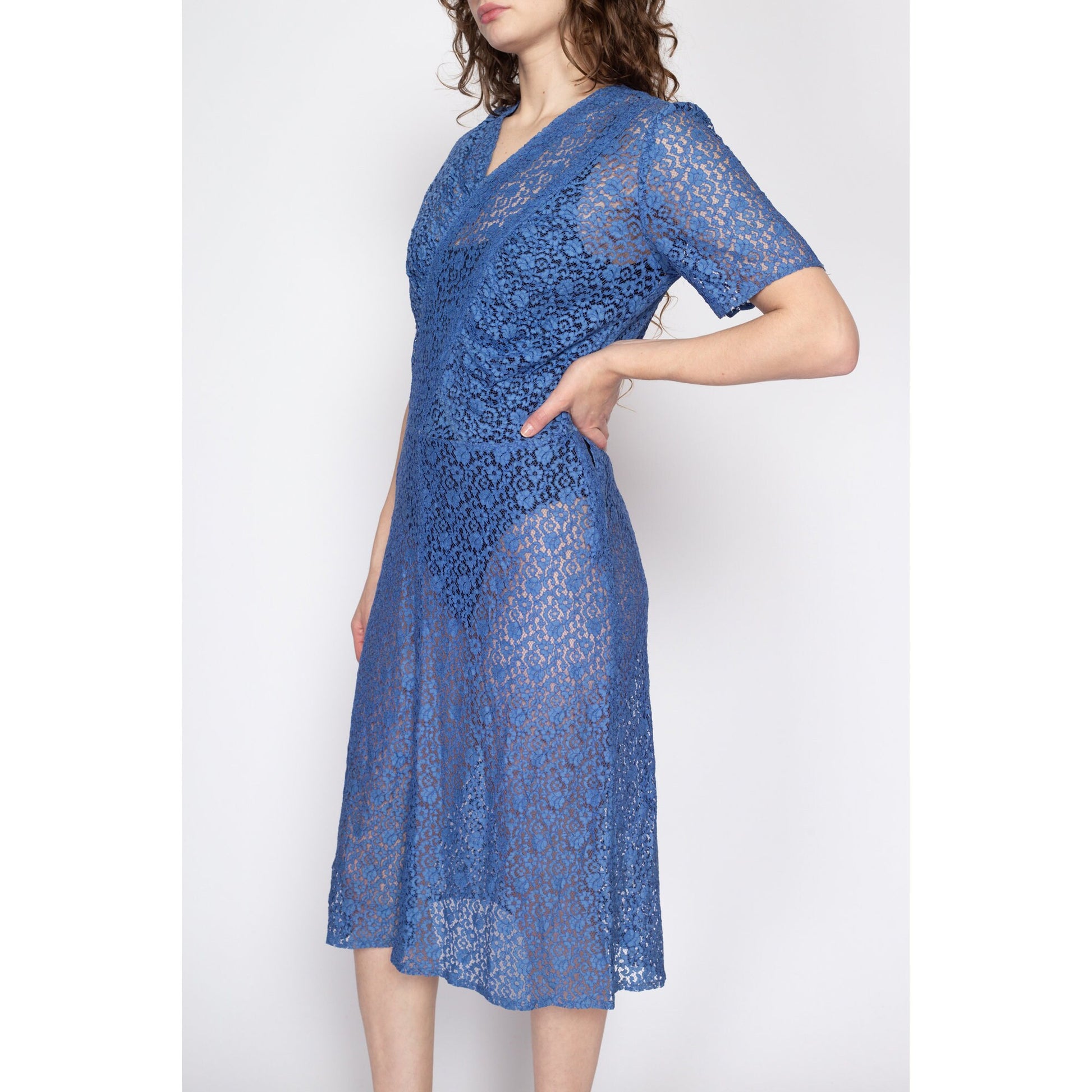 sheer lace shift dress H&M XS Dress Black Lace Shift Long Sleeve Sheath Sheer Sleeves Floral Party