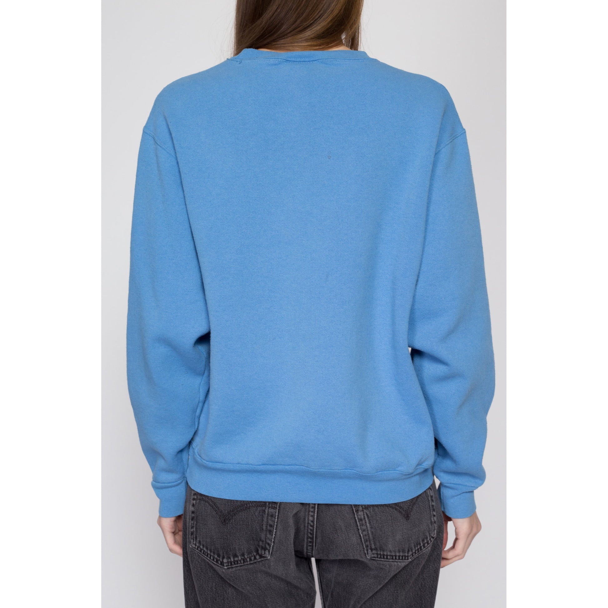 Large 90s UCLA Blue V Stitch Sweatshirt | Vintage University Of California Los Angeles Graphic Collegiate Crewneck