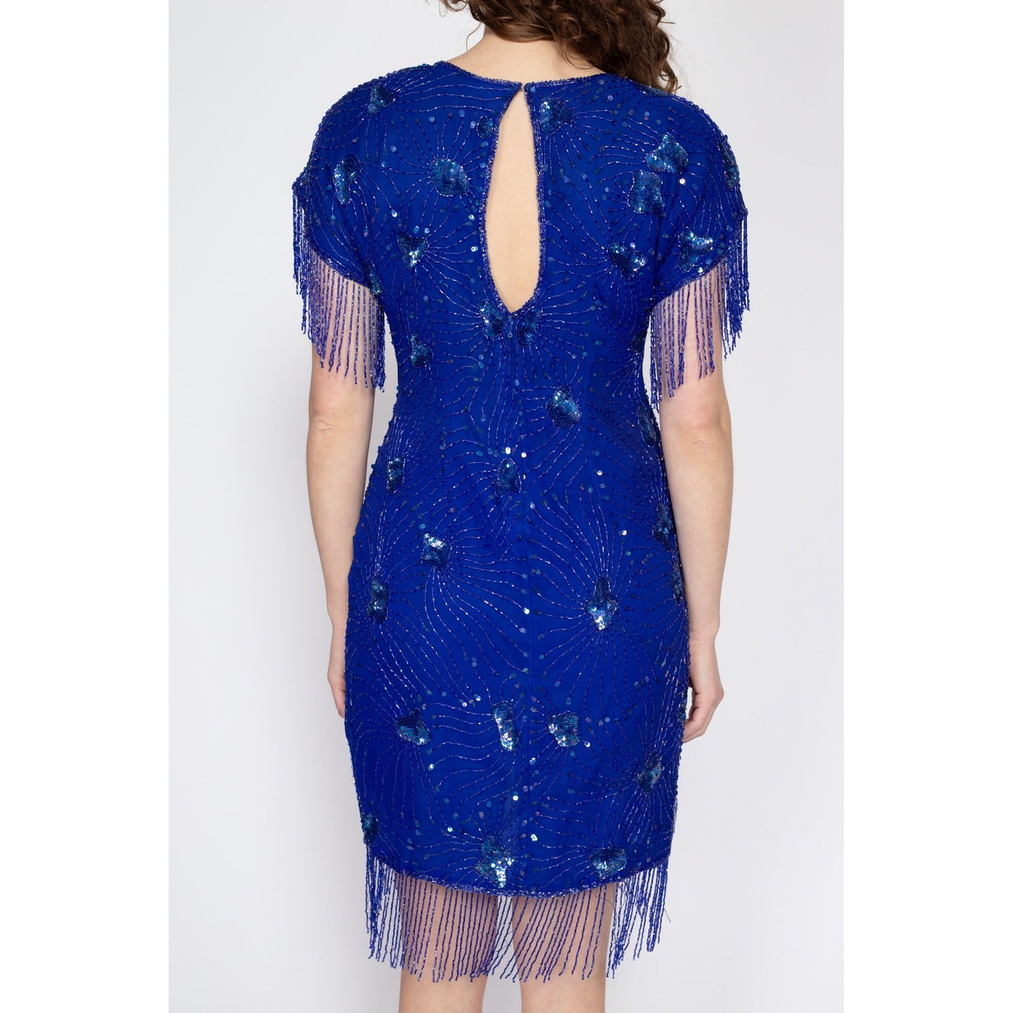 1980s Beaded Cord Pastel Blue Silk Crepe Bodysuit – Featherstone