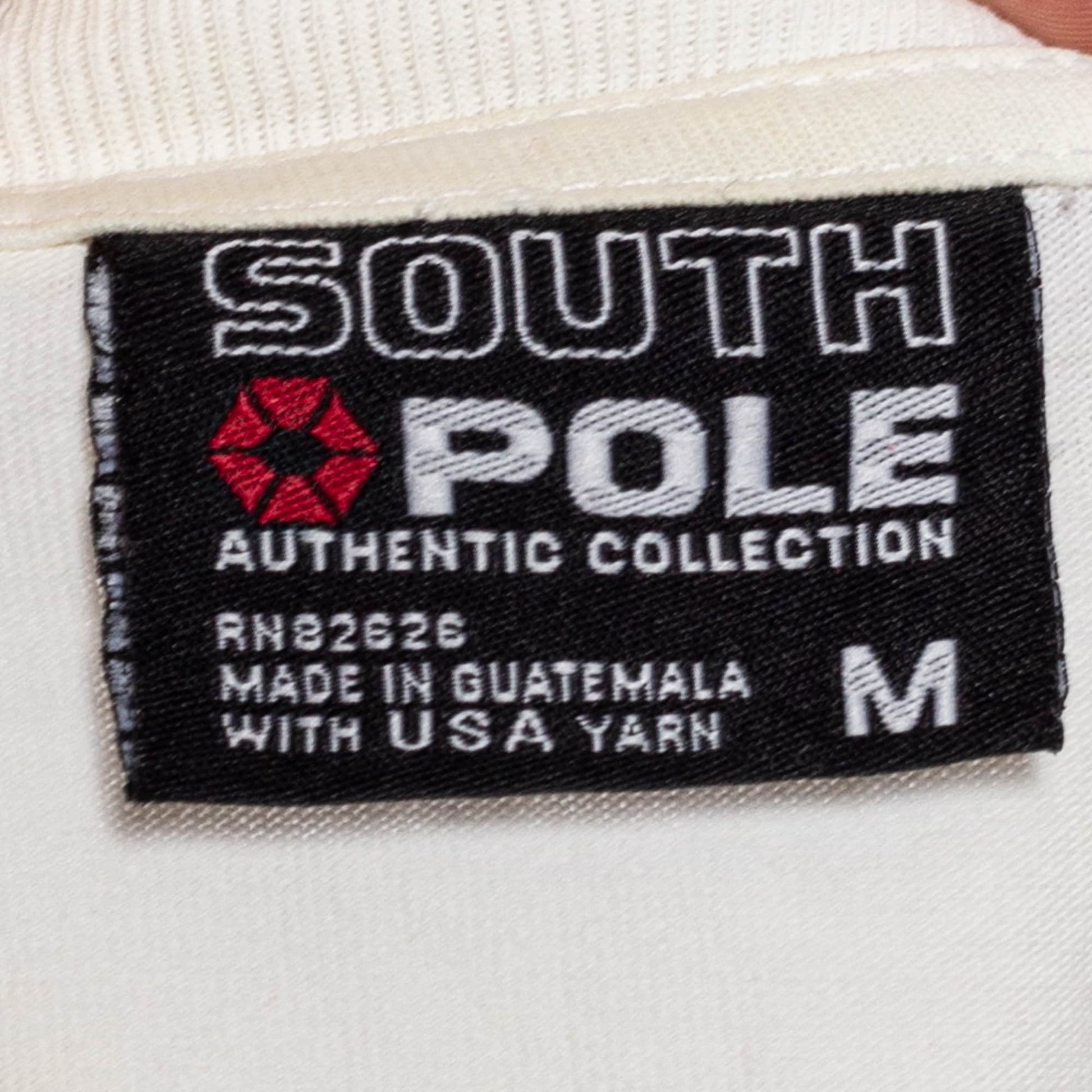Medium Y2K Southpole Bling T Shirt | Vintage Streetwear Hip Hop Distressed Oversize Graphic Tee