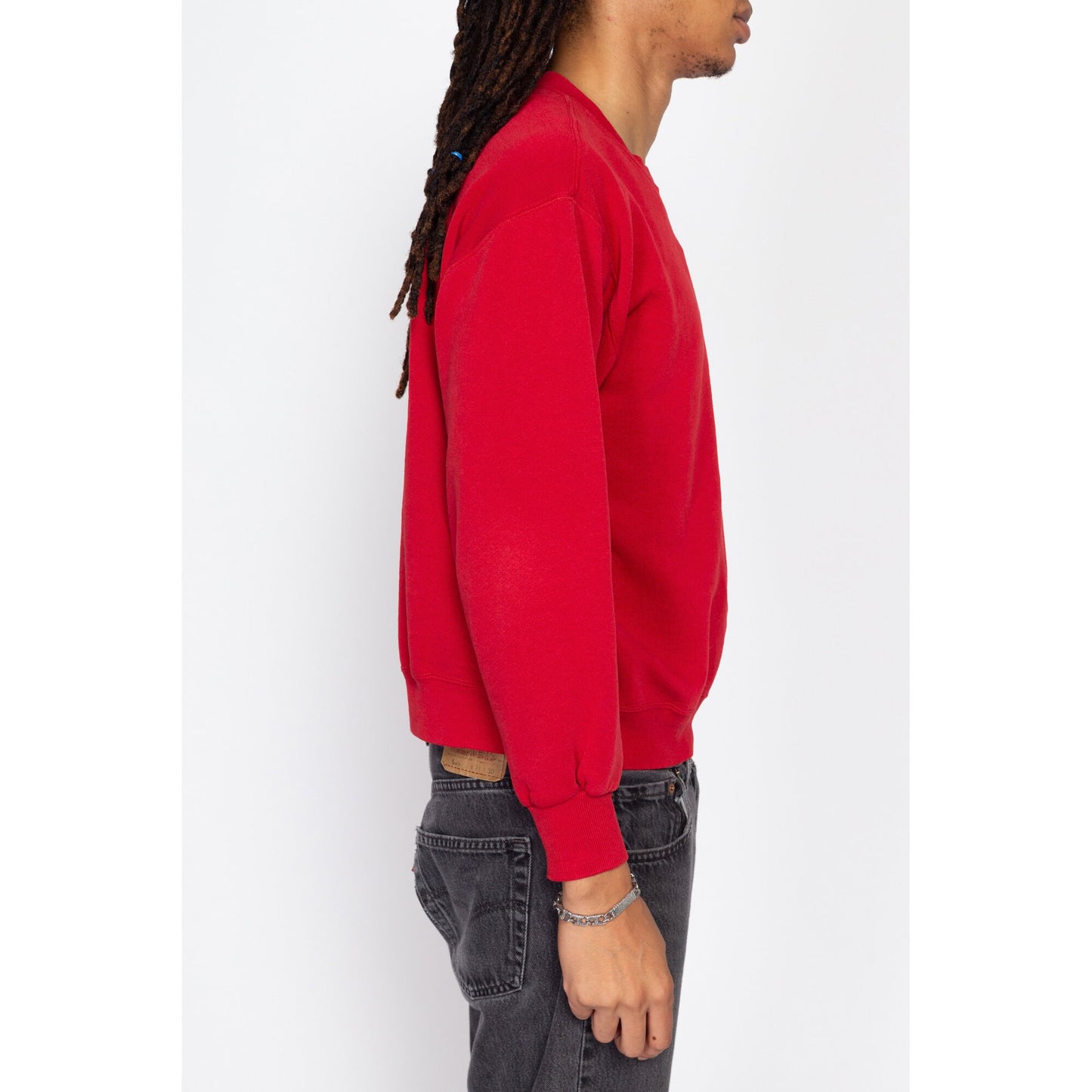 Medium 90s Jaguar Red Sweatshirt | Vintage Car Brand Graphic Pullover