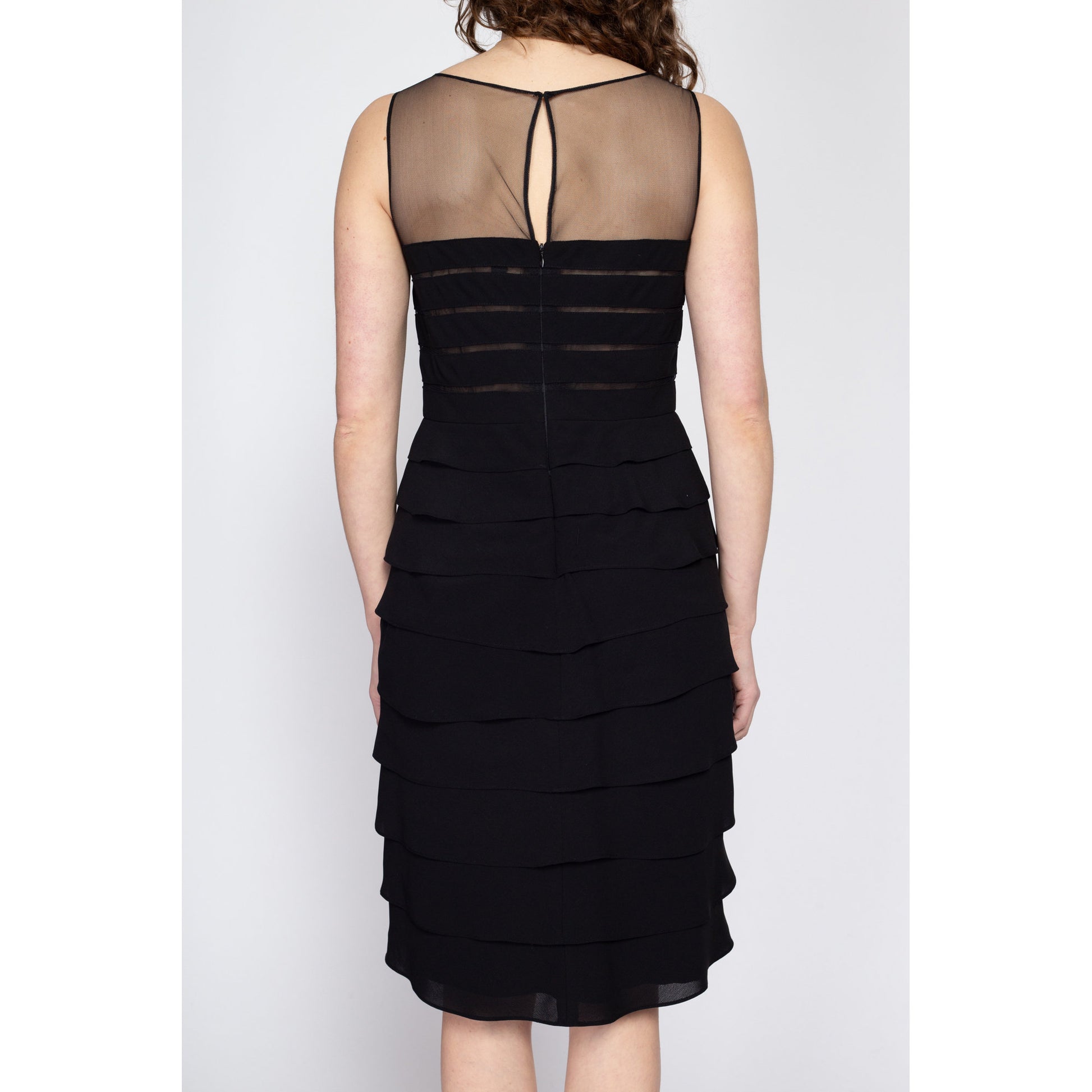 Medium 90s Adrianna Papell Black Scalloped Party Dress Flying Apple Vintage Medium 90s Adrianna Papell Black Scalloped Party Dress Flying Apple Vintage