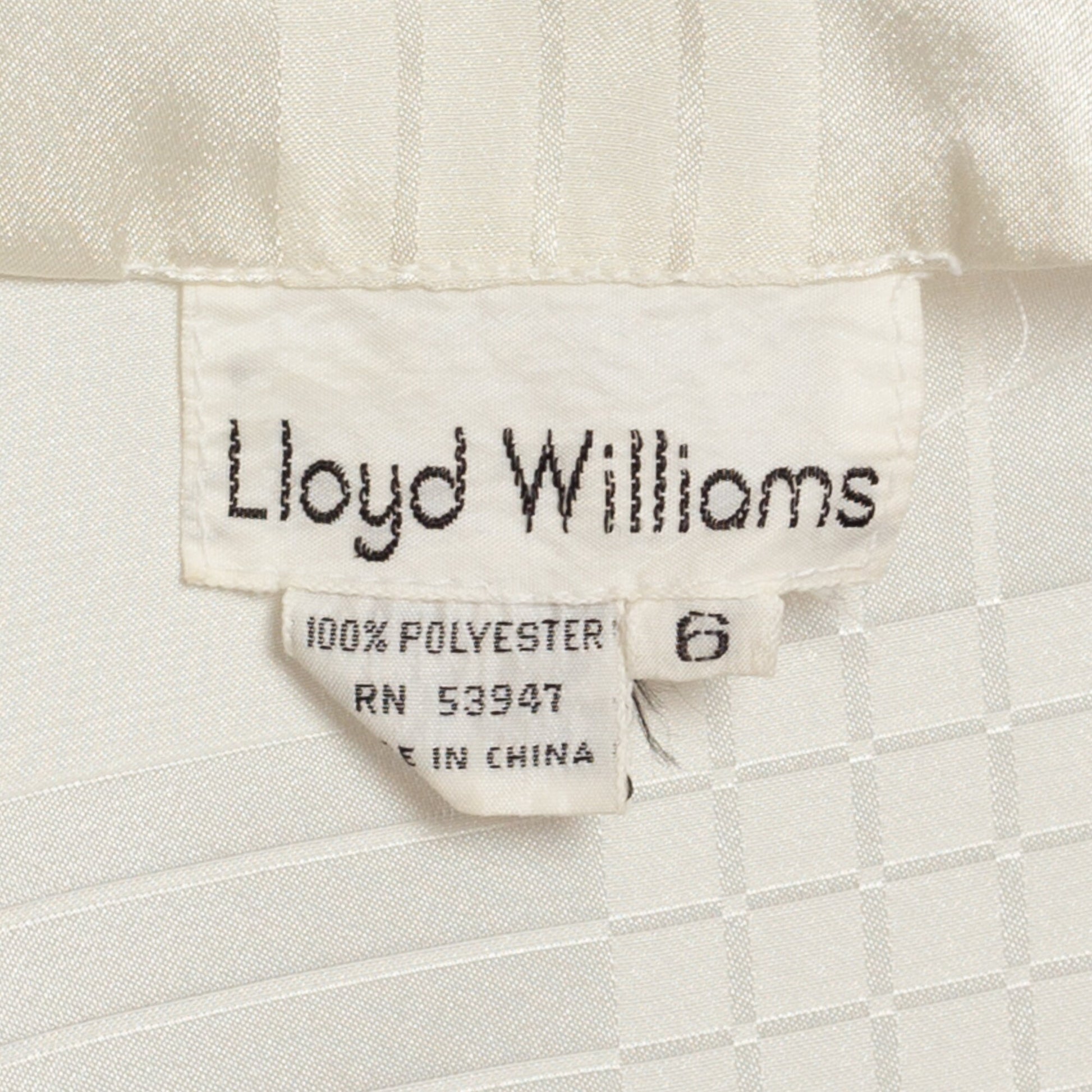 Medium 80s White Satin Bishop Sleeve Blouse | Vintage Button Up Long Sleeve Pocket Top