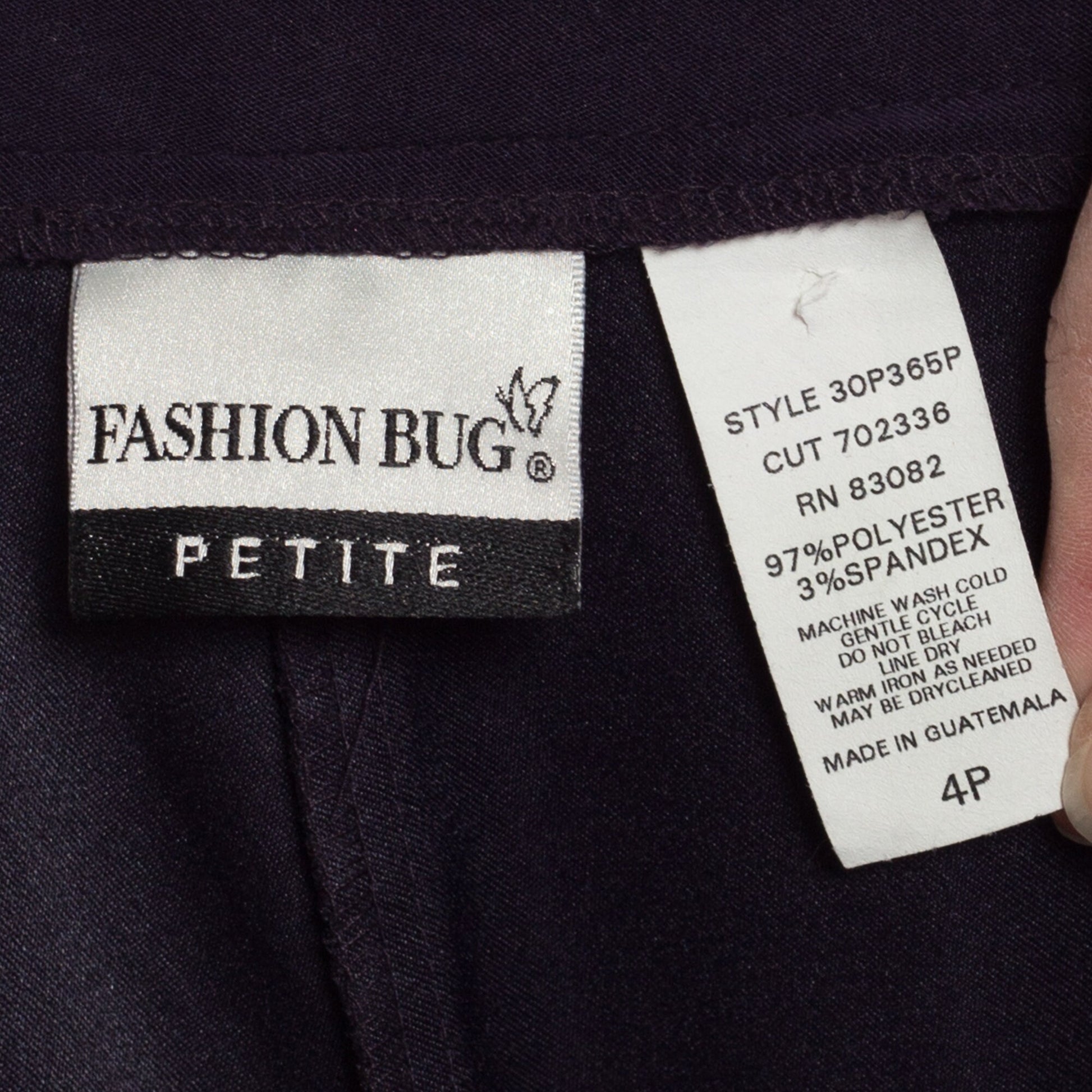 Small 90s Eggplant Purple High Waisted Trousers 26.5" | Vintage Minimalist Tapered Leg Stretchy Pants