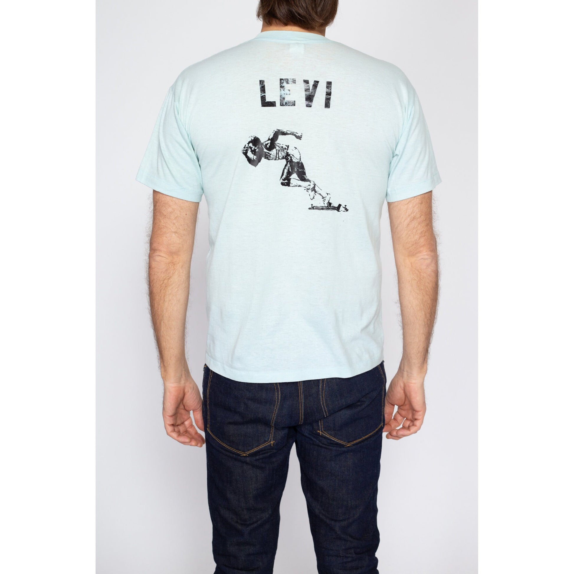 Medium 80s UC Irvine Track & Field Championships T Shirt | Vintage Blue Runner Race Graphic Tee