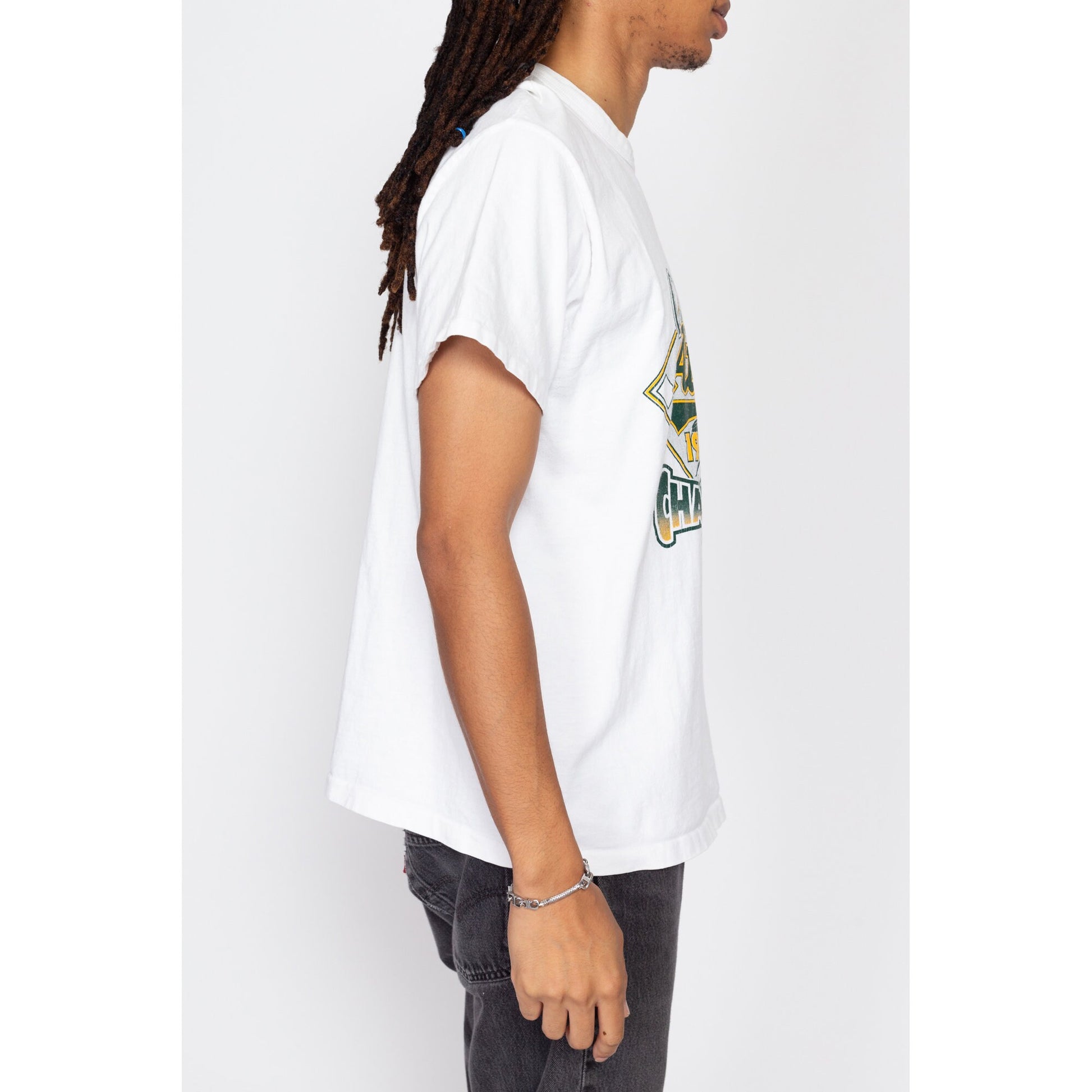 XL 80s Oakland Athletics 1989 Champions Starter T Shirt | Vintage Battle Of The Bay MLB Baseball Graphic Tee