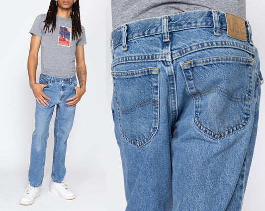 32x29 Vintage 90s Lee Jeans | Men's Medium Wash Denim Straight Leg Jeans