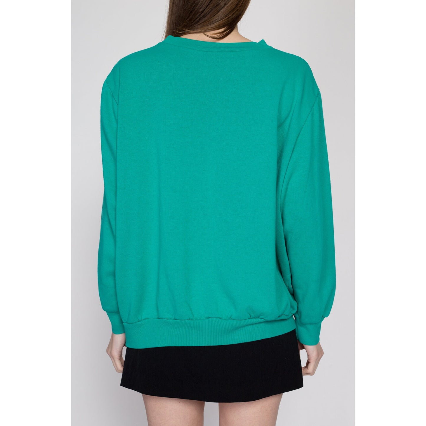 XL 90s "There's No Place Like Home" Birdhouse Sweatshirt | Vintage Teal Green Bird Graphic Crewneck
