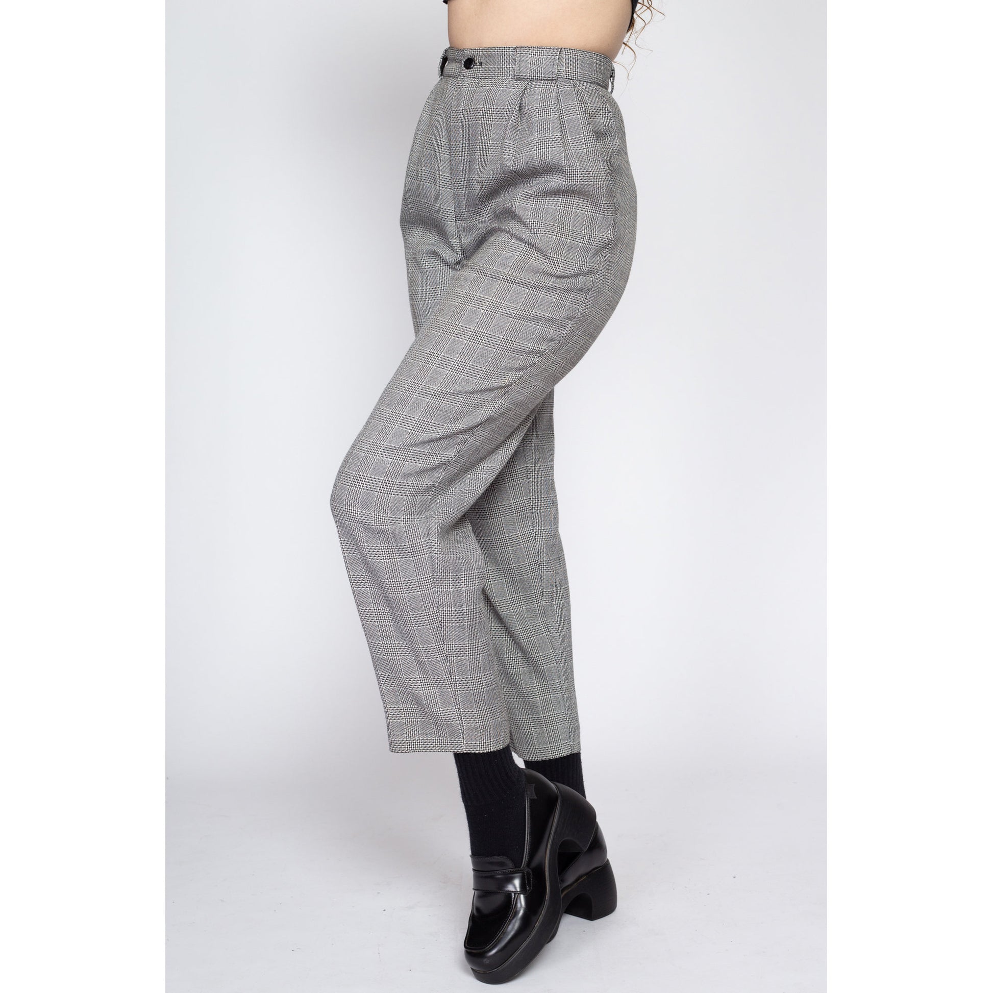 80s Pants Vintage Trousers Retro Pants Grey Pants Baggy Pants