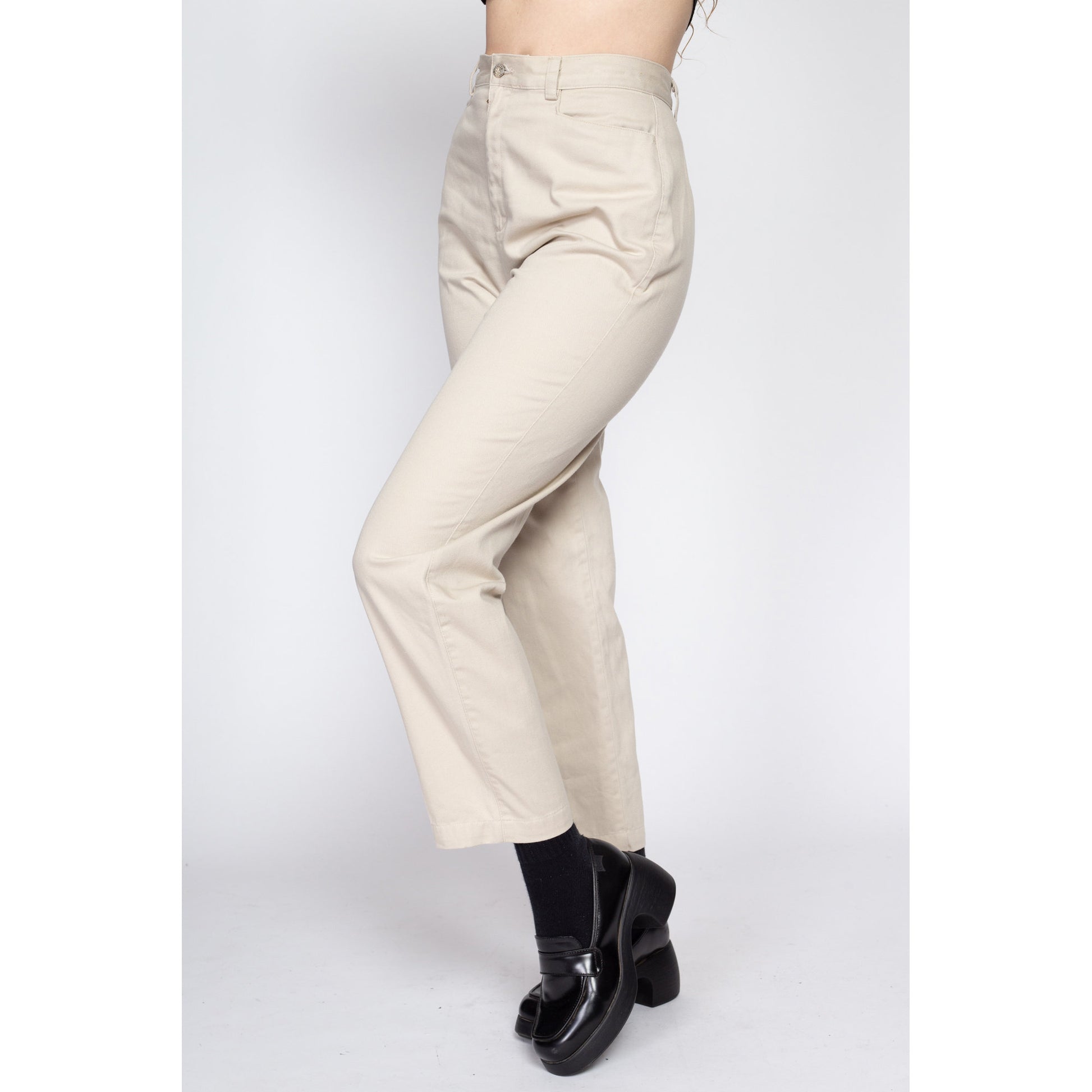 Small 90s Liz Claiborne Cotton Khaki High Waisted Pants 26.5 – Flying  Apple Vintage