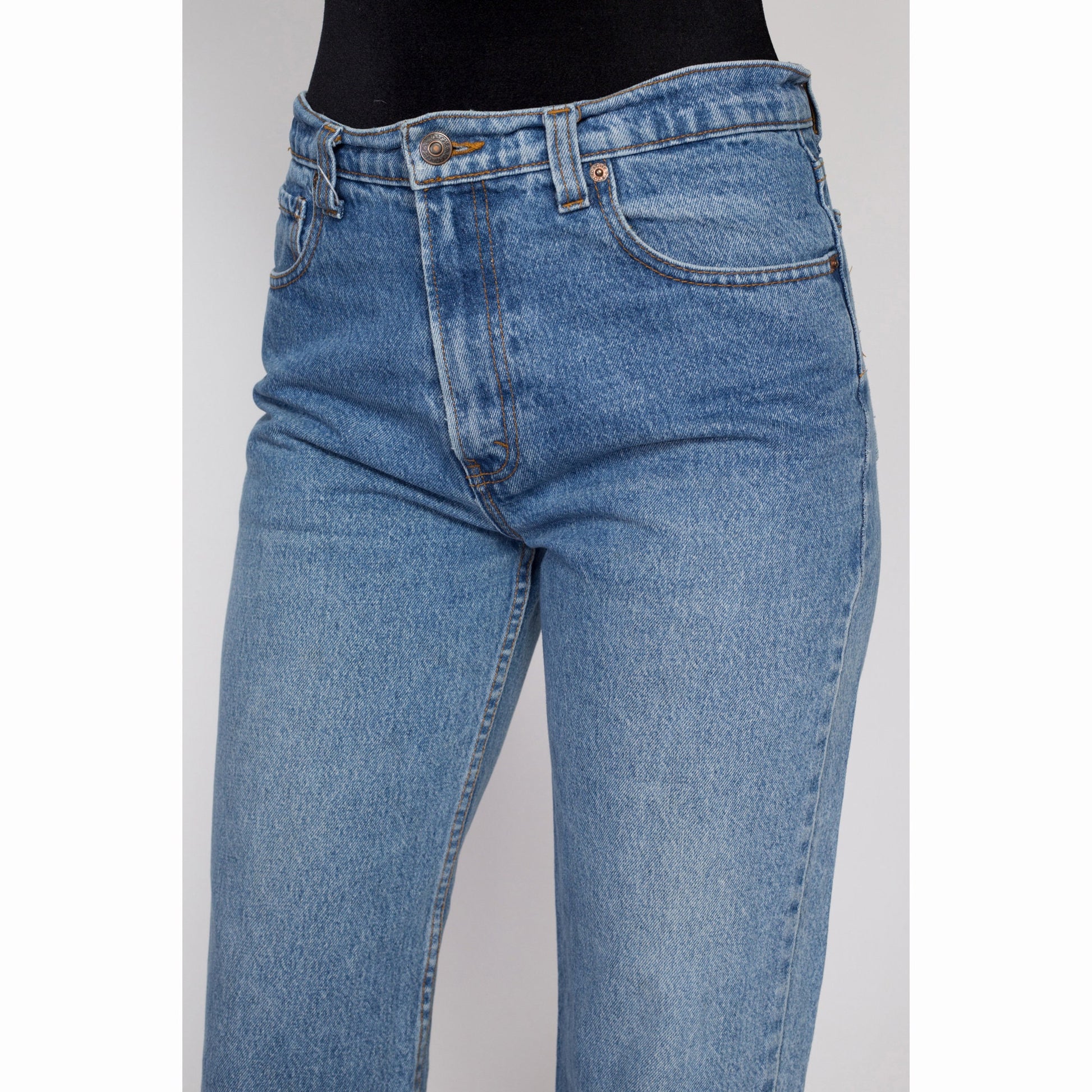 Medium 90s Jordache Straight Leg Ankle Jeans | Vintage Mid Rise Medium Wash Denim Mom Jeans