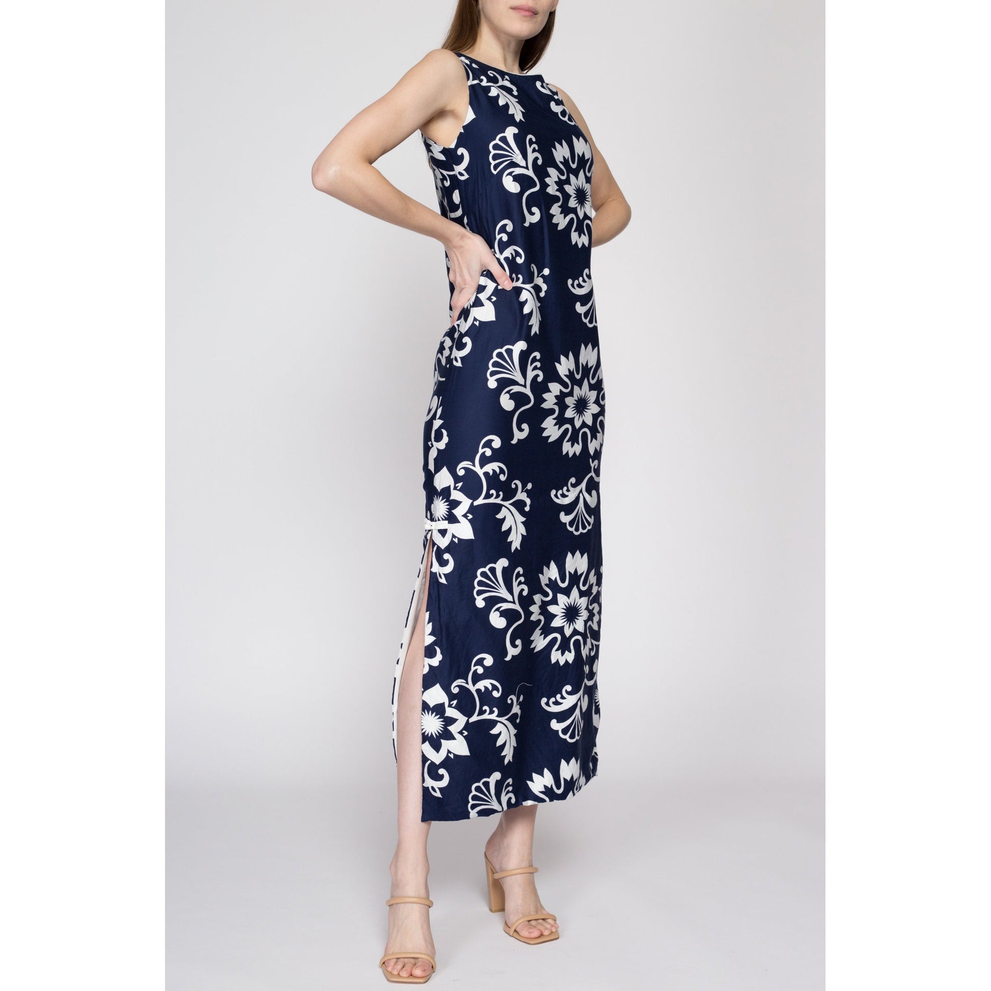 60's style maxi dresses 60s Fall Print Maxi Dress