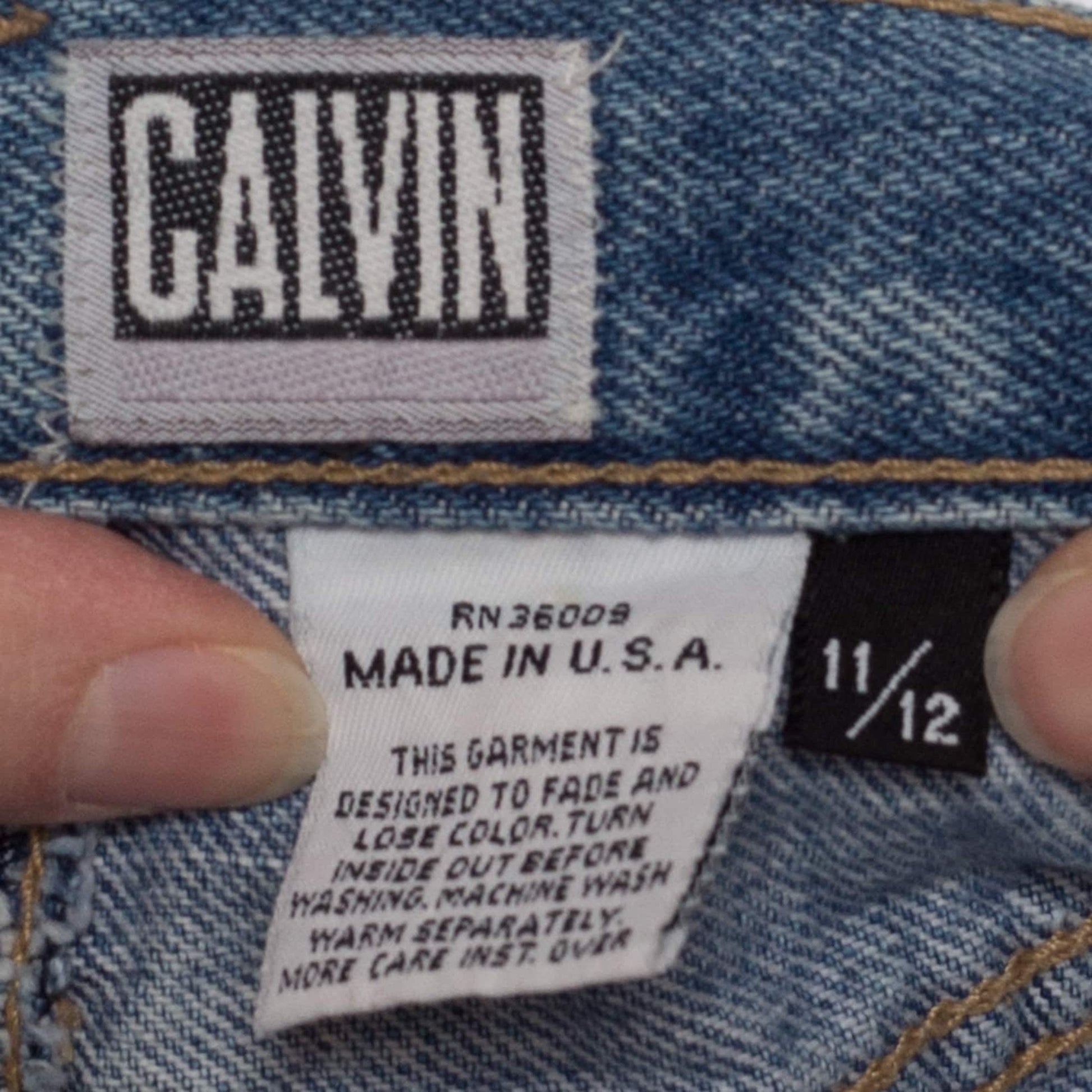 Small 80s Calvin Klein High Waisted Mom Jeans 27" | Vintage CK Denim Tapered Leg Distressed Jeans