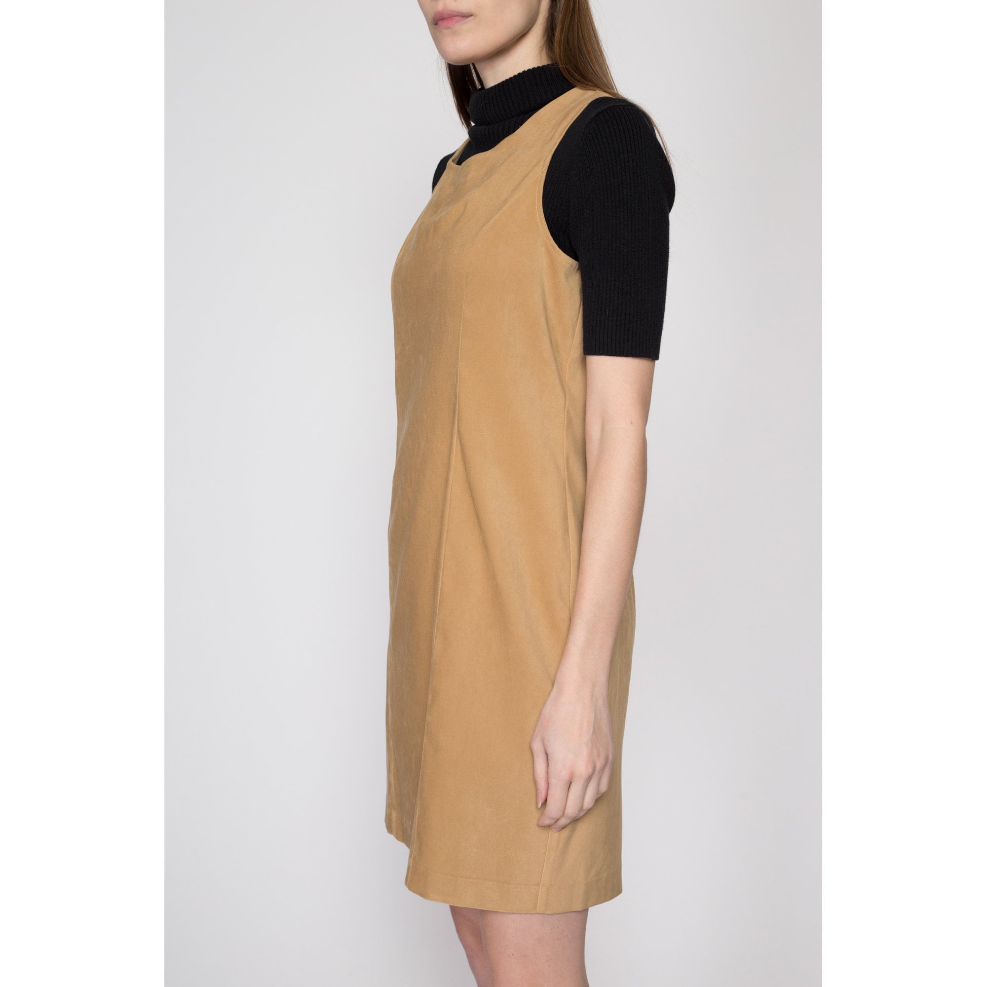 Suede sleeveless dress hotsell