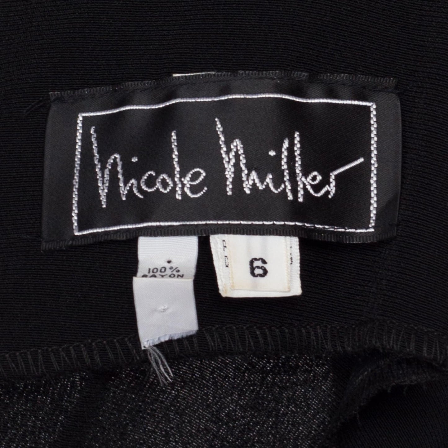 Medium 80s Nicole Miller Peekaboo Train Maxi Dress | Vintage Black Red Fitted Sleeveless Cocktail Party Evening Gown