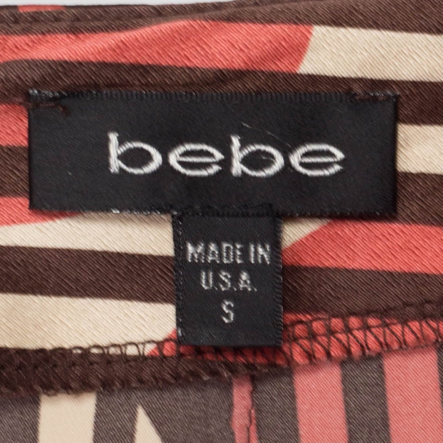 Small 90s Y2K Bebe Silk Striped Fairy Skirt | Vintage Boho Brown Hanky Scarf Hem Low Rise Slip Skirt