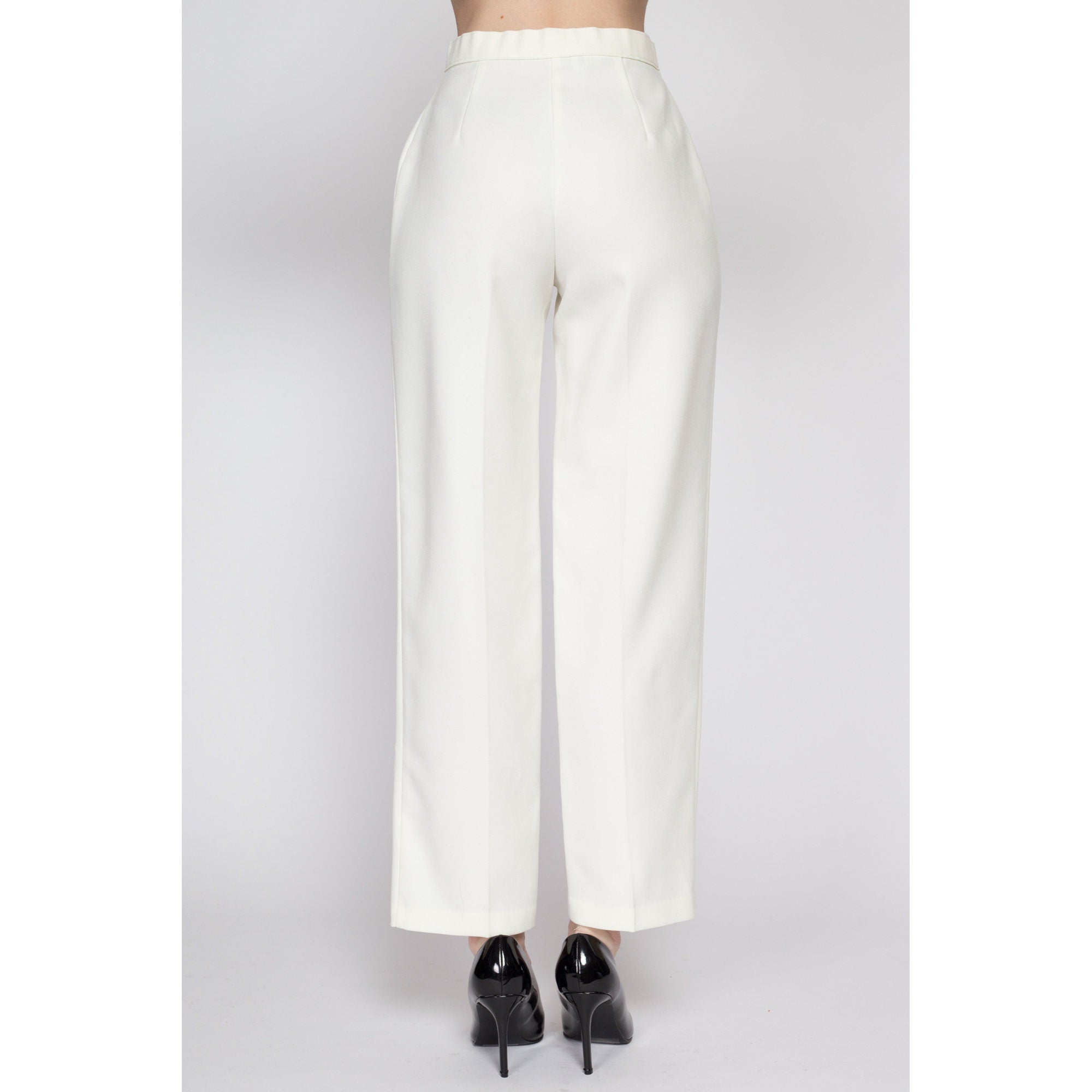 Small 70s Levi's White High Waisted Pants 25.5