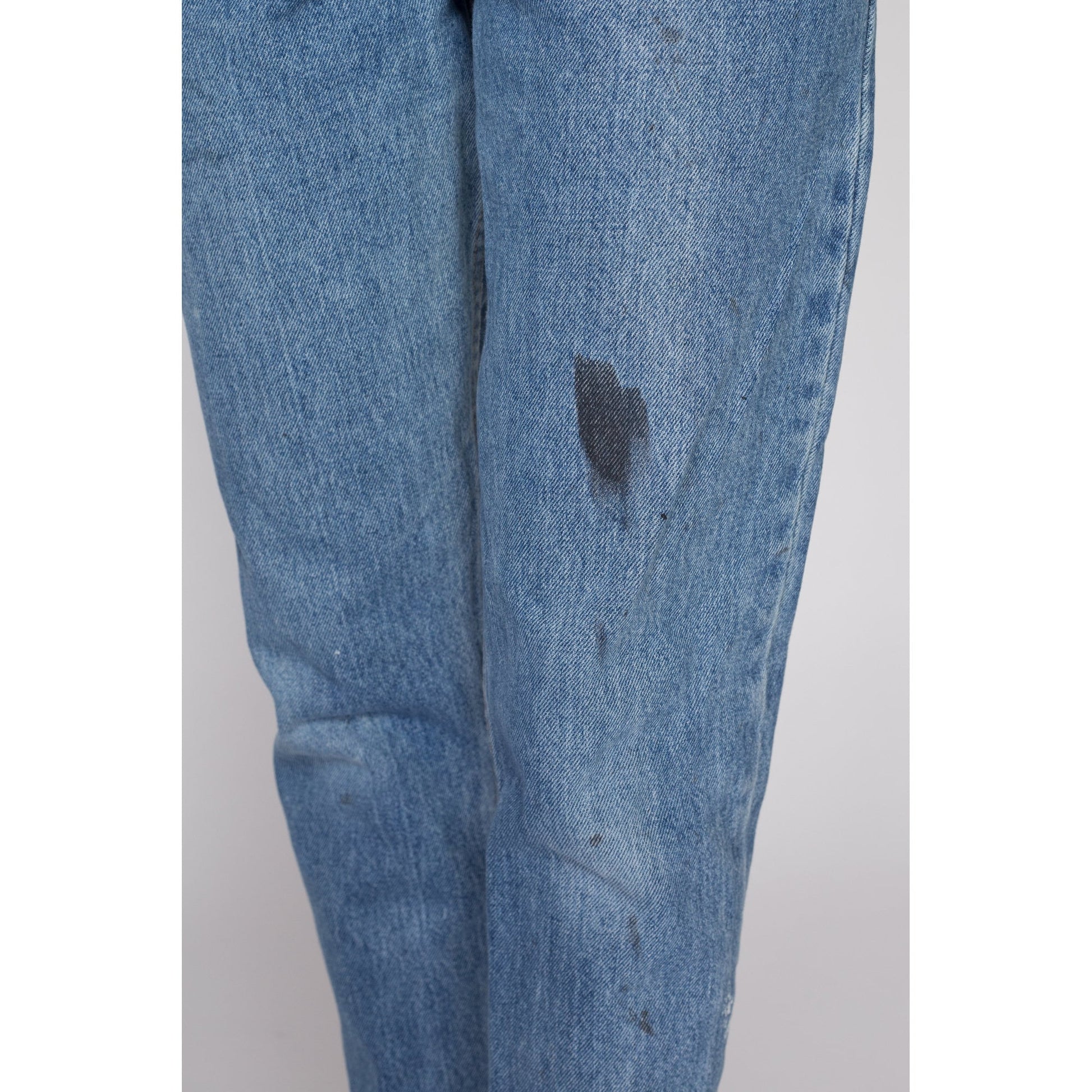 Small 80s Calvin Klein High Waisted Mom Jeans 27" | Vintage CK Denim Tapered Leg Distressed Jeans
