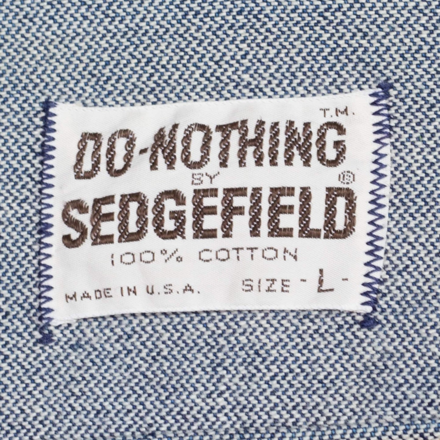 Large 70s Do-Nothing Sedgefield Jean Jacket | Vintage Dark Wash Denim Cropped Trucker Jacket