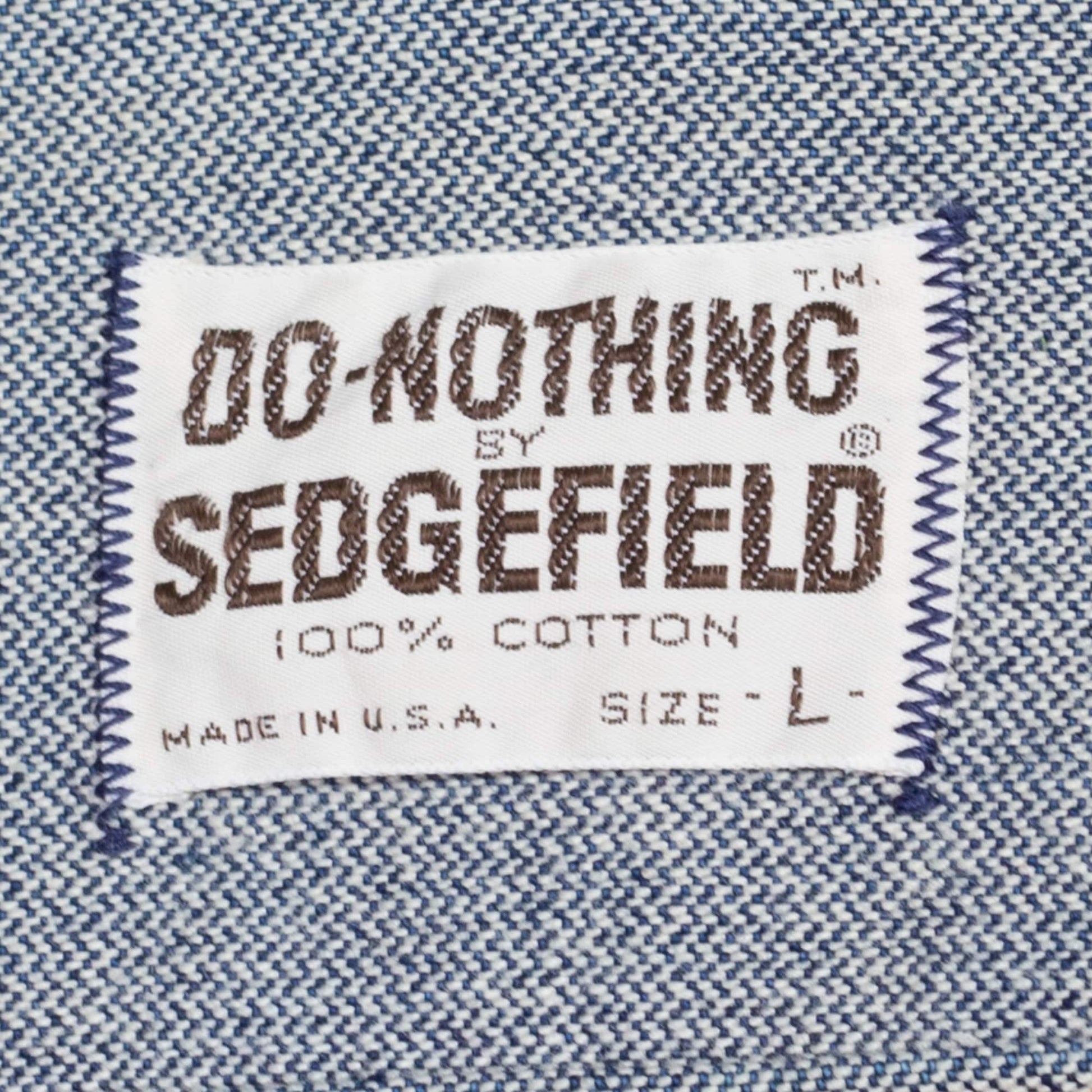 Large 70s Do-Nothing Sedgefield Jean Jacket | Vintage Dark Wash Denim Cropped Trucker Jacket