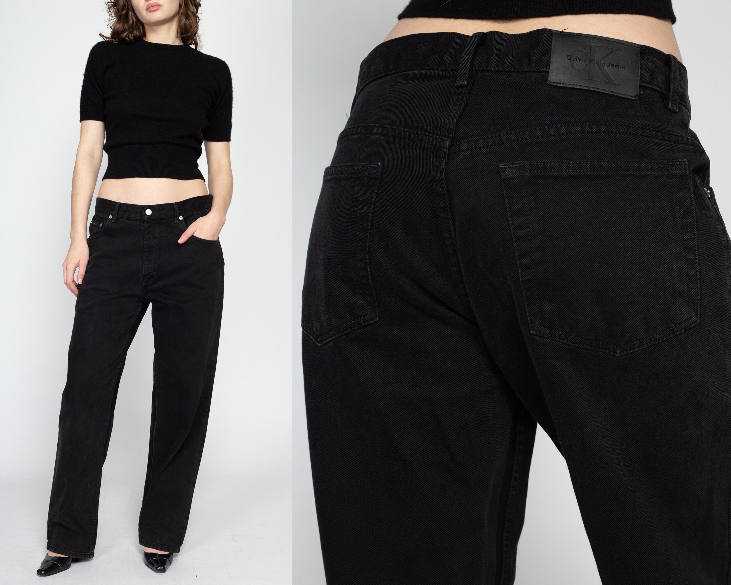 Calvin klein black jeans womens shop