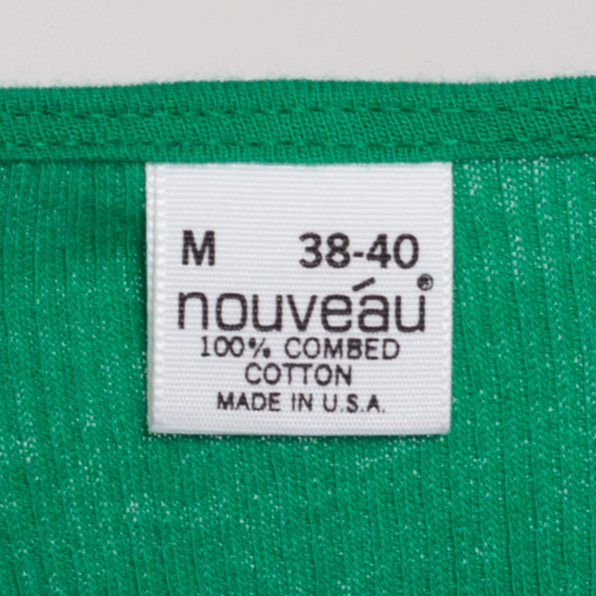 Sm-Lrg 80s Plain Green Undershirt Muscle Tank | Vintage Soft Combed Cotton Ribbed Sleeveless Top