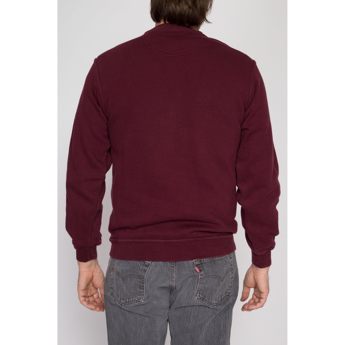Medium 90s University Of London Sweatshirt | Vintage Maroon Collegiate Graphic Crewneck Pullover