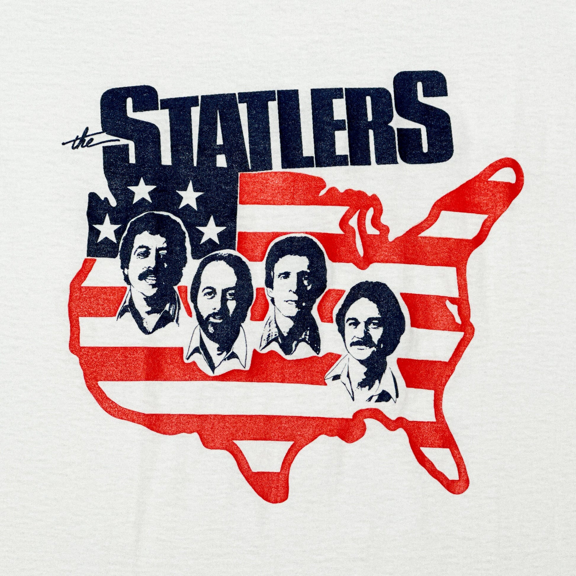 Large 80s The Statler Brothers American Flag T Shirt | Vintage Country Music Band Graphic Tee