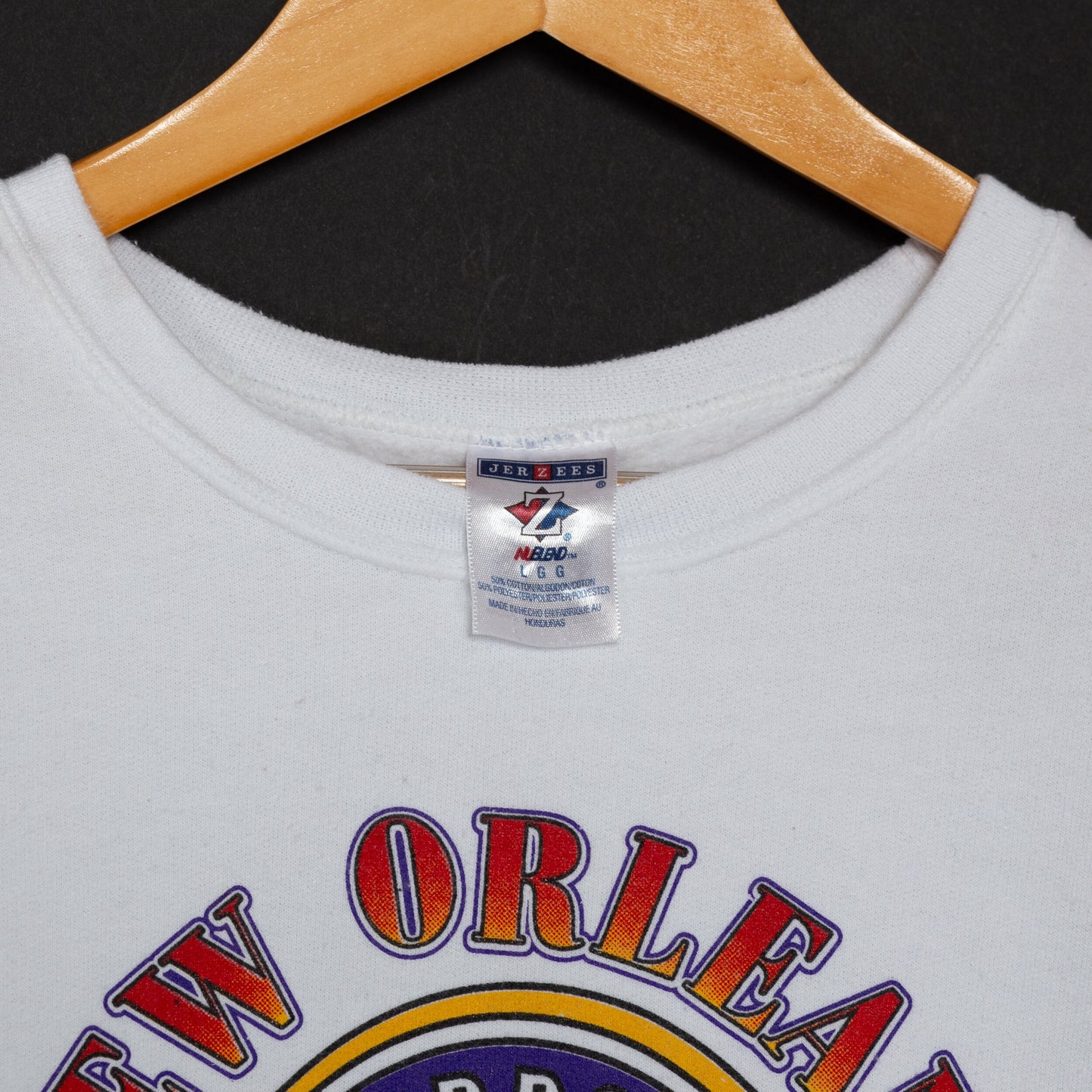 Large 90s New Orleans Bourbon St Sweatshirt | Vintage White French Quarter Jazz Music Tourist Crewneck