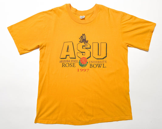 XL Vintage Arizona State University 1997 Rose Bowl T Shirt | 90s Yellow College Football Graphic Tee
