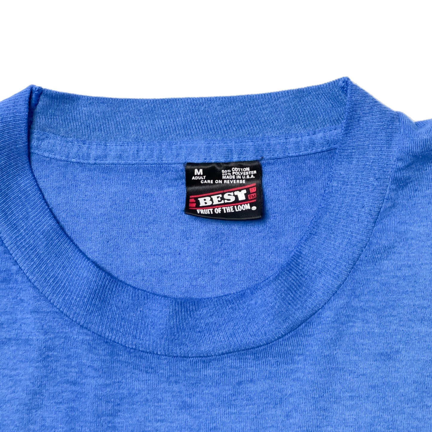 Medium 80s The Alamo T Shirt | Vintage Blue Davy Crockett Historical Figure Graphic Tee