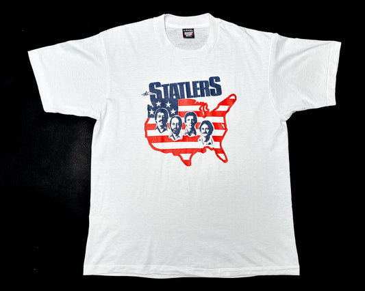 Large 80s The Statler Brothers American Flag T Shirt | Vintage Country Music Band Graphic Tee